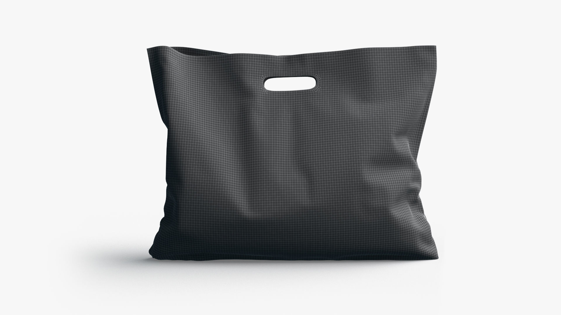 Die-cut plastic bag wide stand Low-poly 3D model_7