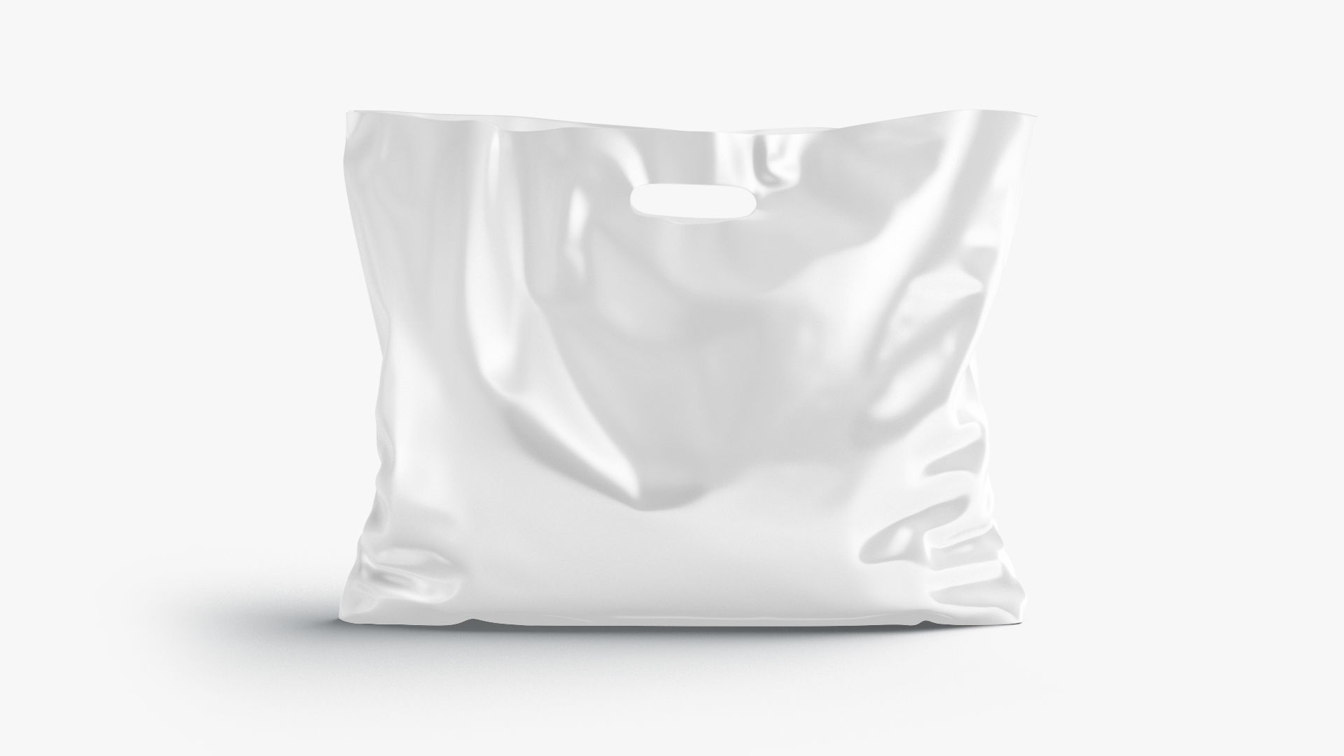Die-cut plastic bag wide stand Low-poly 3D model_2
