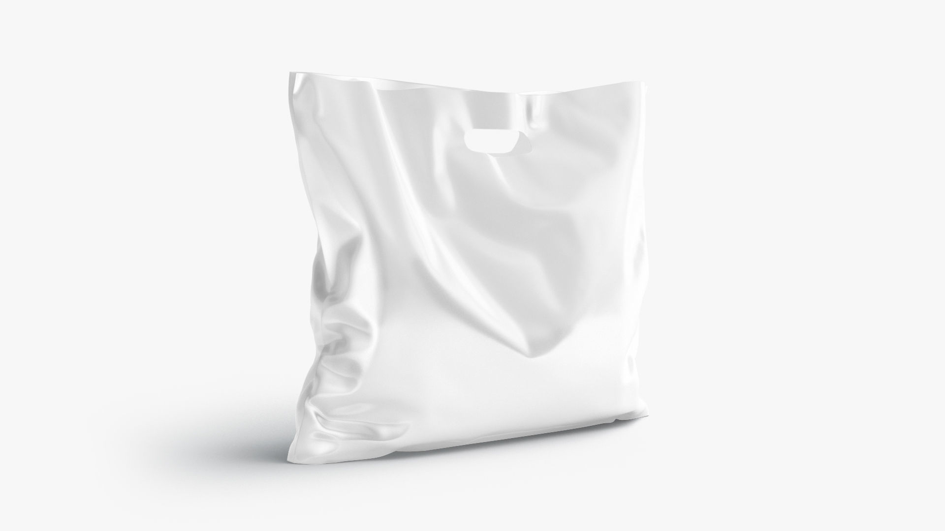 Die-cut plastic bag wide stand Low-poly 3D model_3