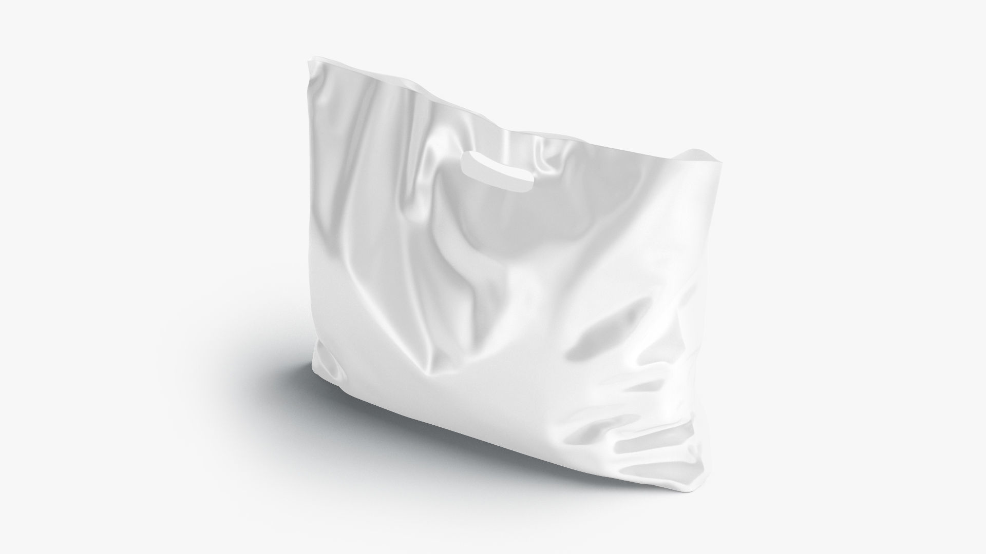 Die-cut plastic bag wide stand Low-poly 3D model_4
