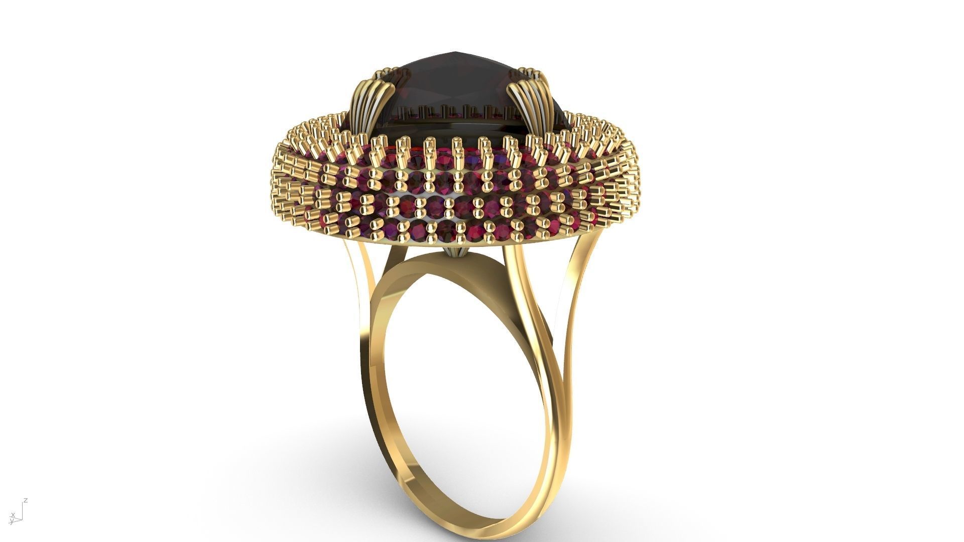 dome ring stl verified  3D print model_3