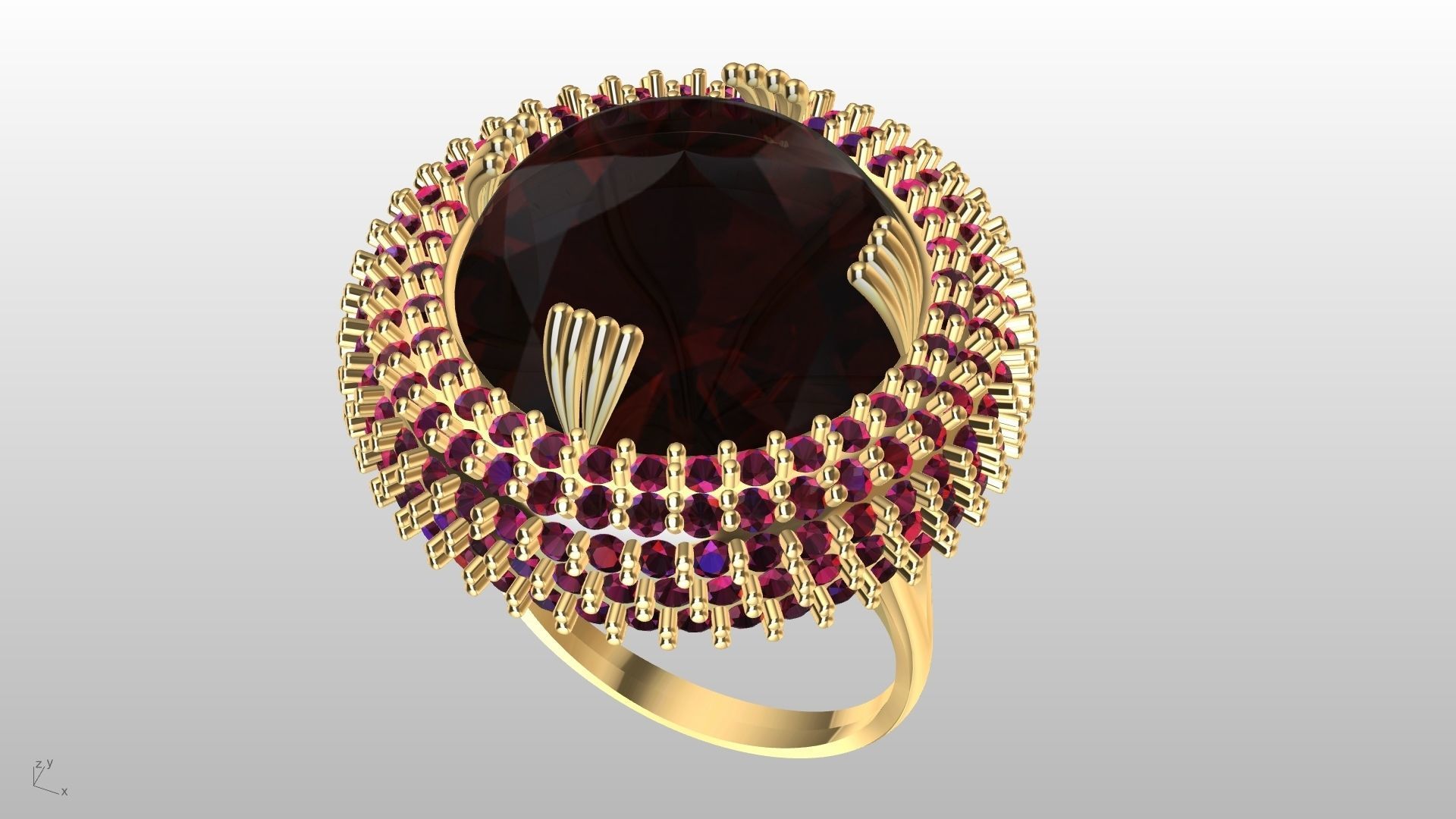 dome ring stl verified  3D print model_25