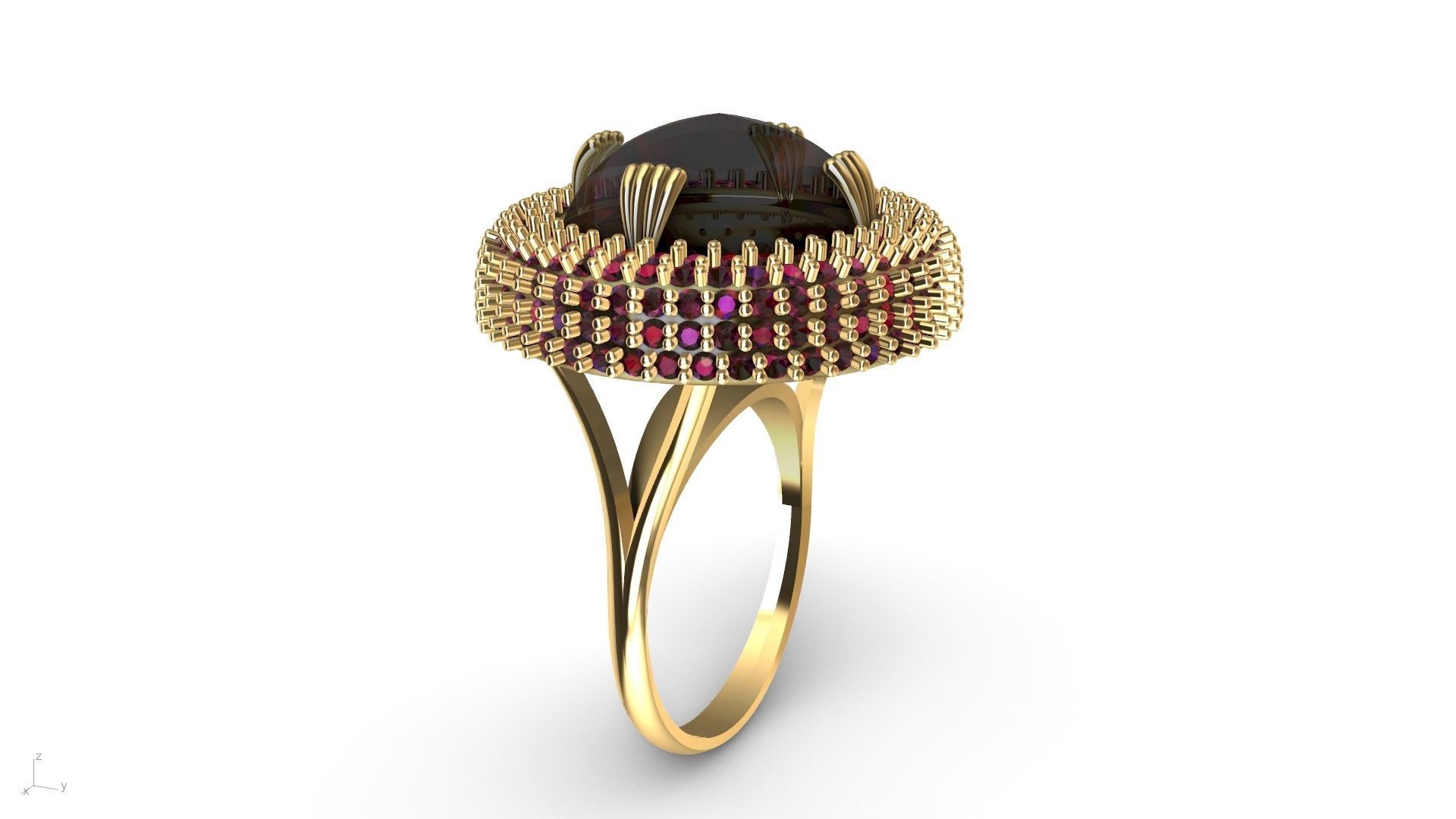 dome ring stl verified  3D print model_2