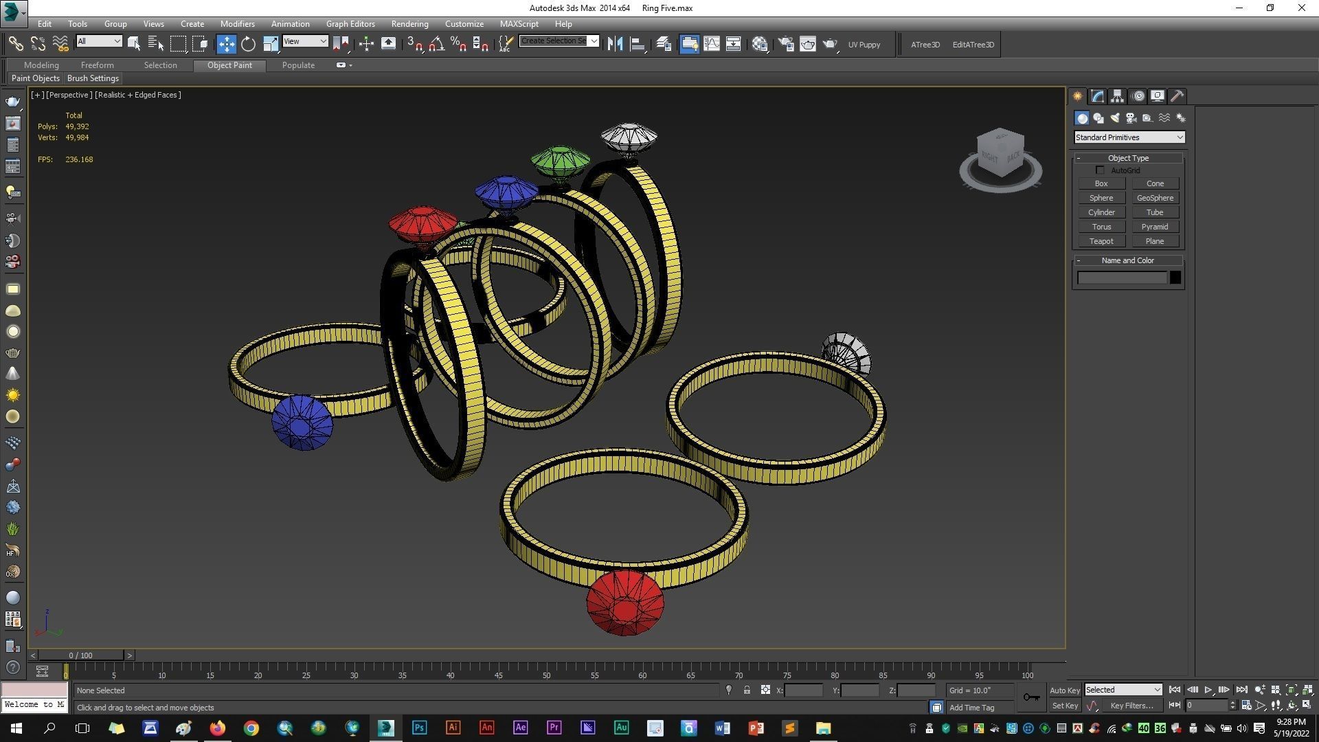 Ring Five 3D model_9