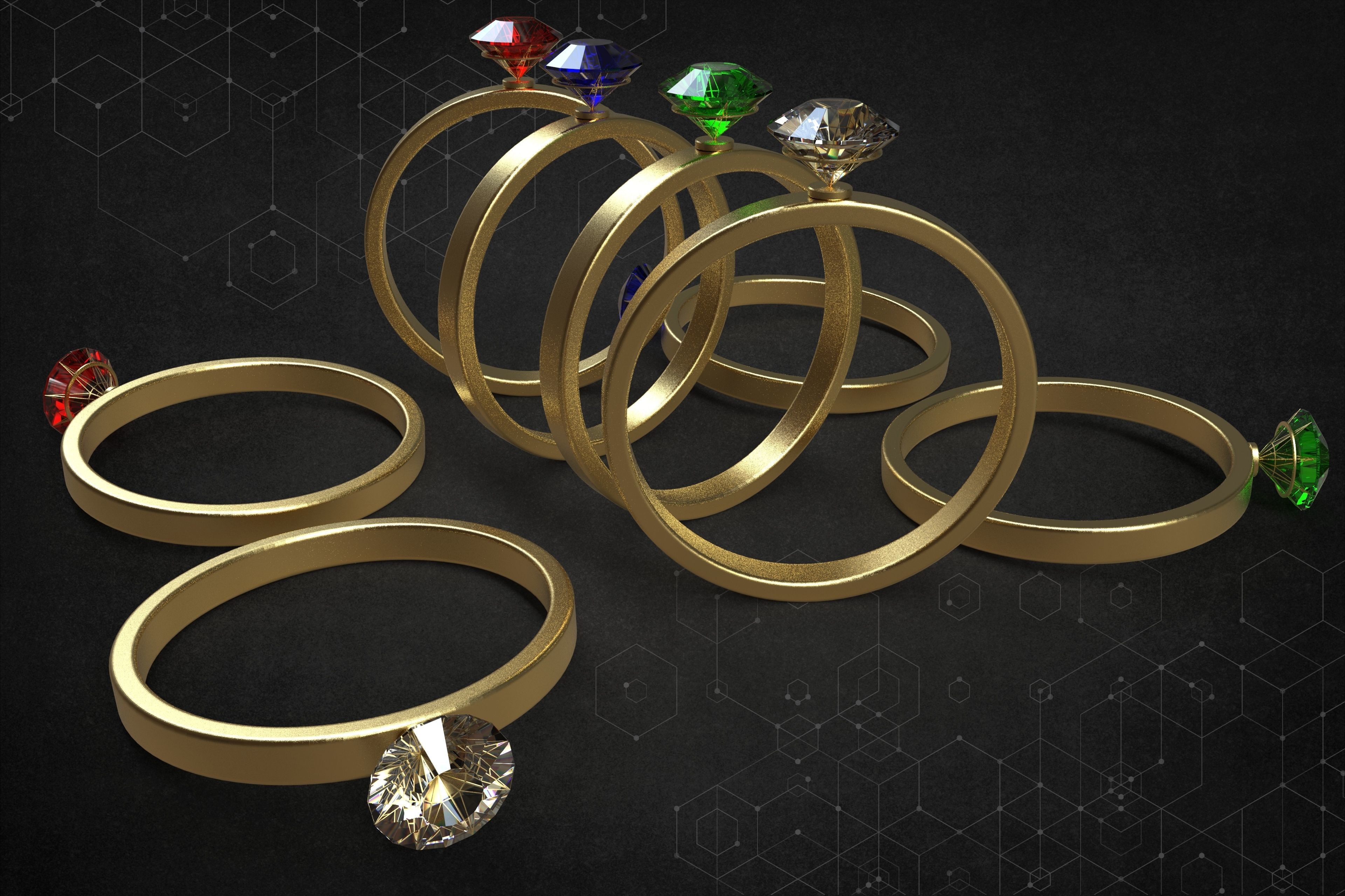 Ring Five 3D model_3