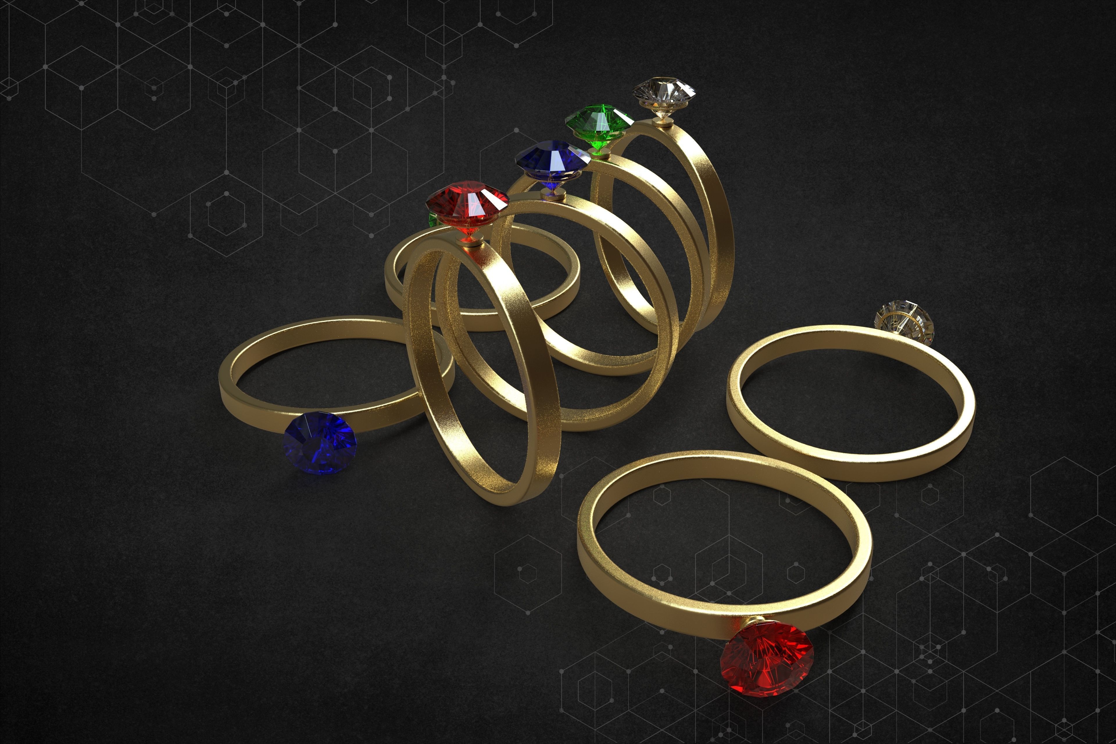 Ring Five 3D model_2