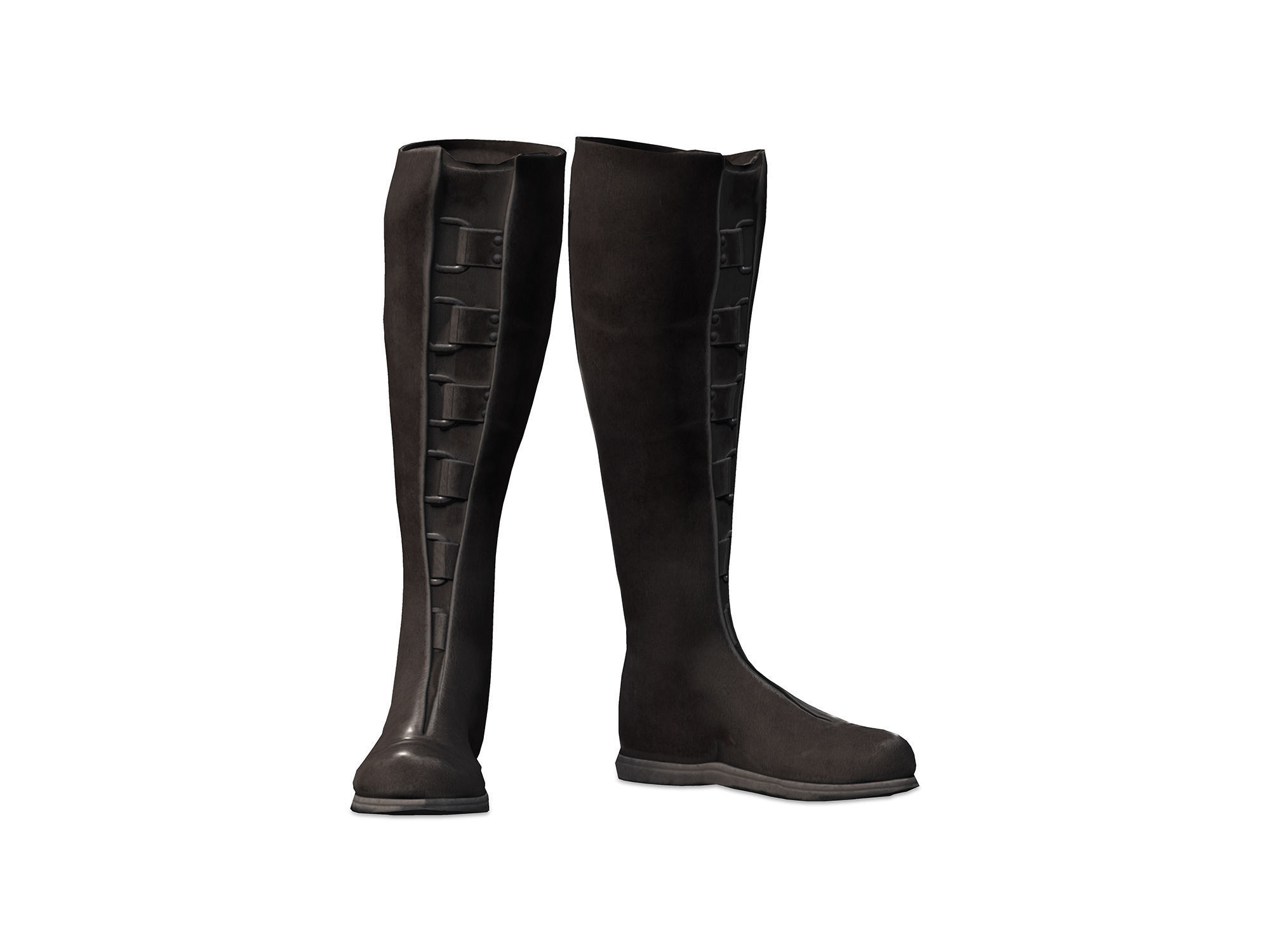 Futuristic Sci-Fi Full Outfit Jacket Pants Arm Shield Low-poly 3D model_5