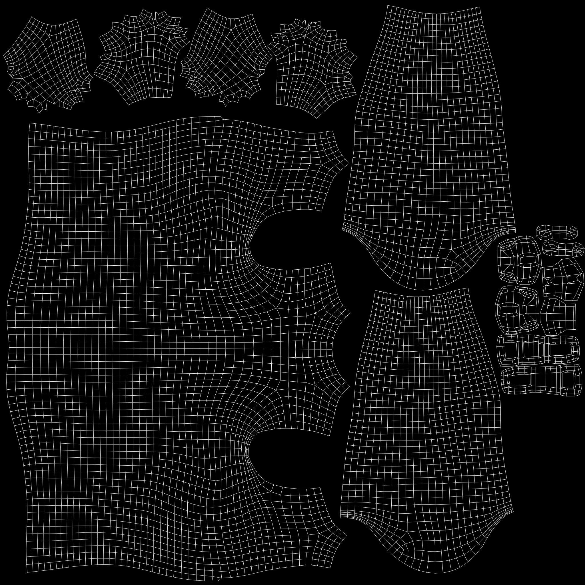 Futuristic Sci-Fi Full Outfit Jacket Pants Arm Shield Low-poly 3D model_19