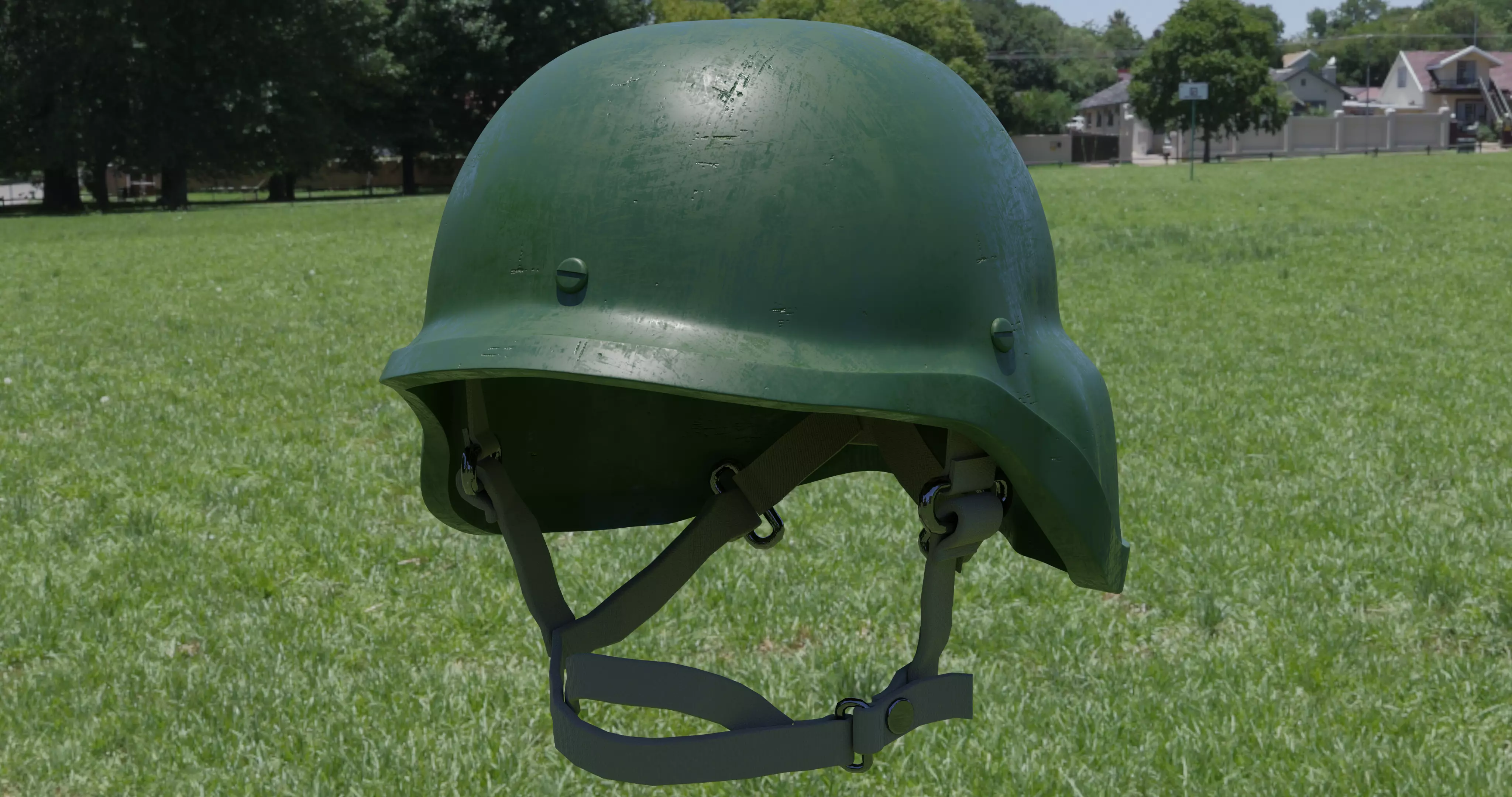 Army kevlar helmet 3D model_0