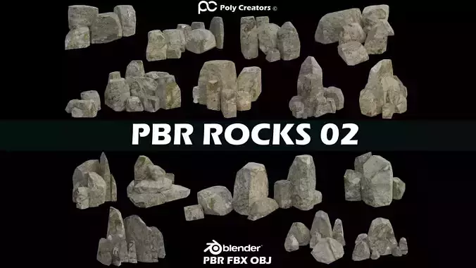 PBR Rocks Pack 02