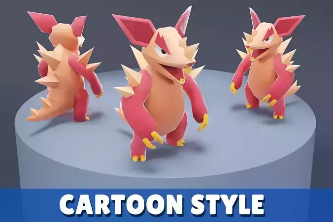 Cartoon Characters - Big Armadillo Warrior