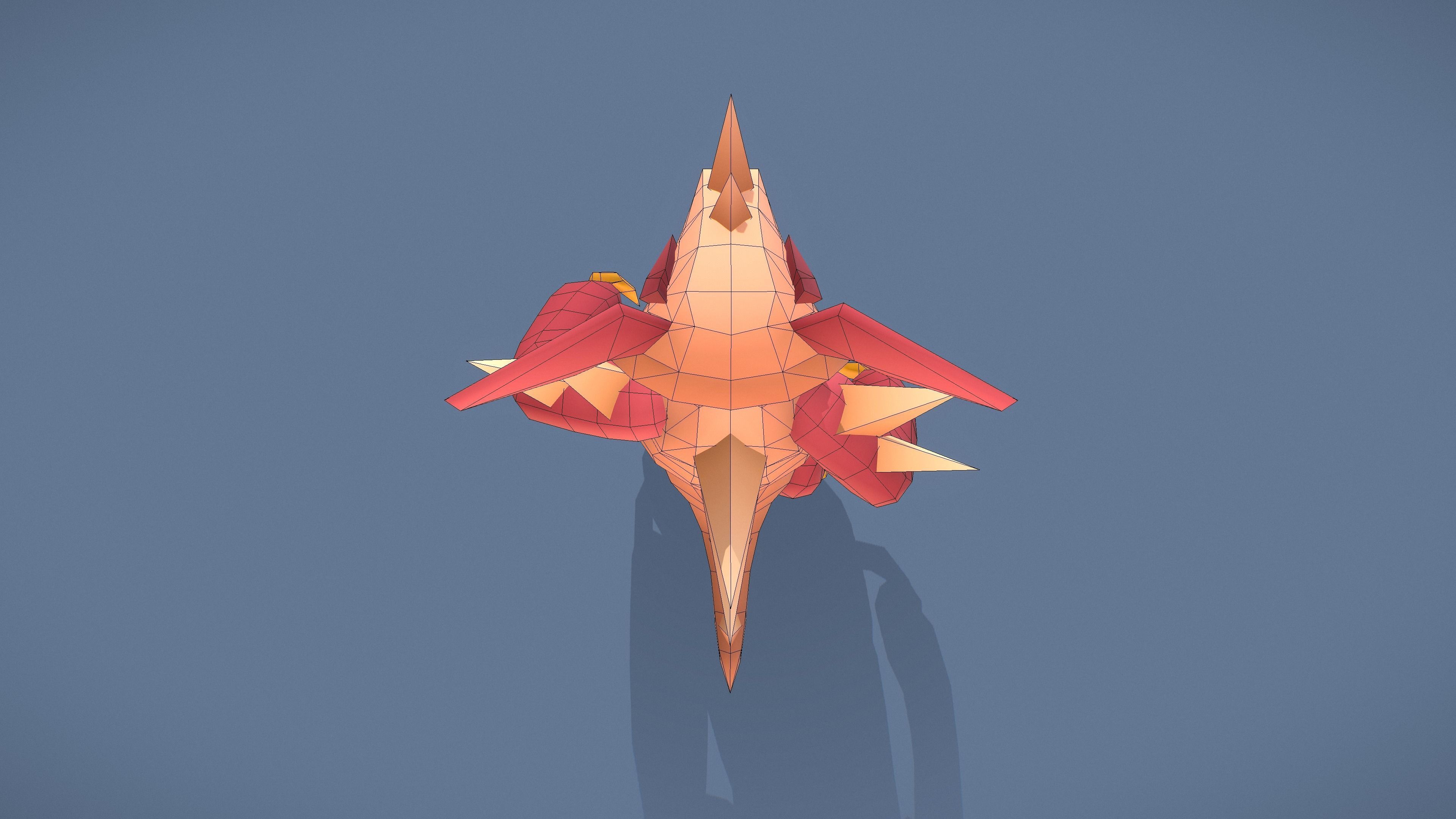 Cartoon Characters - Big Armadillo Warrior Low-poly 3D model_23