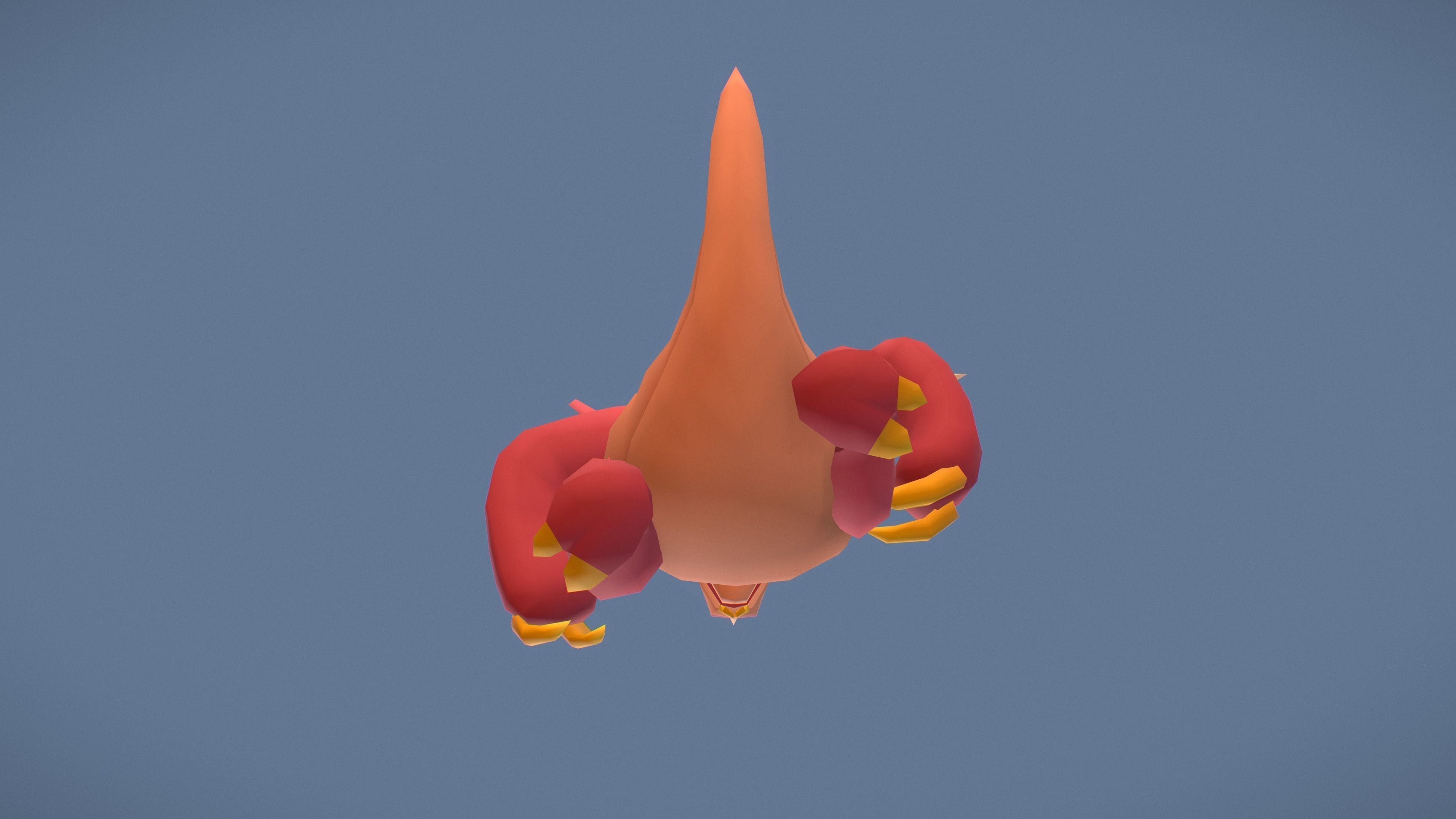 Cartoon Characters - Big Armadillo Warrior Low-poly 3D model_24