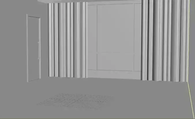 Livingroom room with curtains