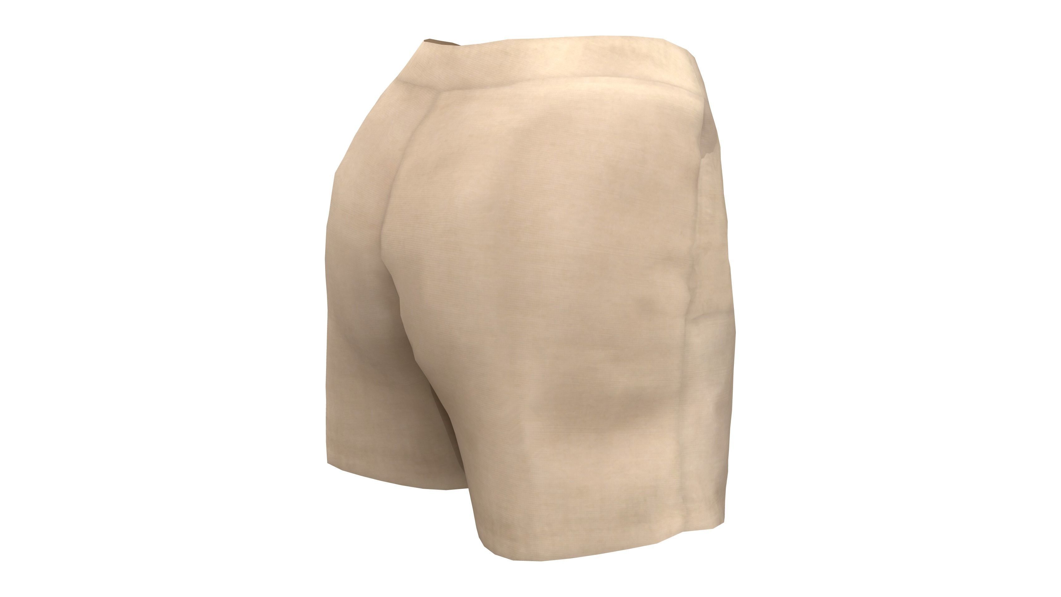 Short Pants Low-poly 3D model_5