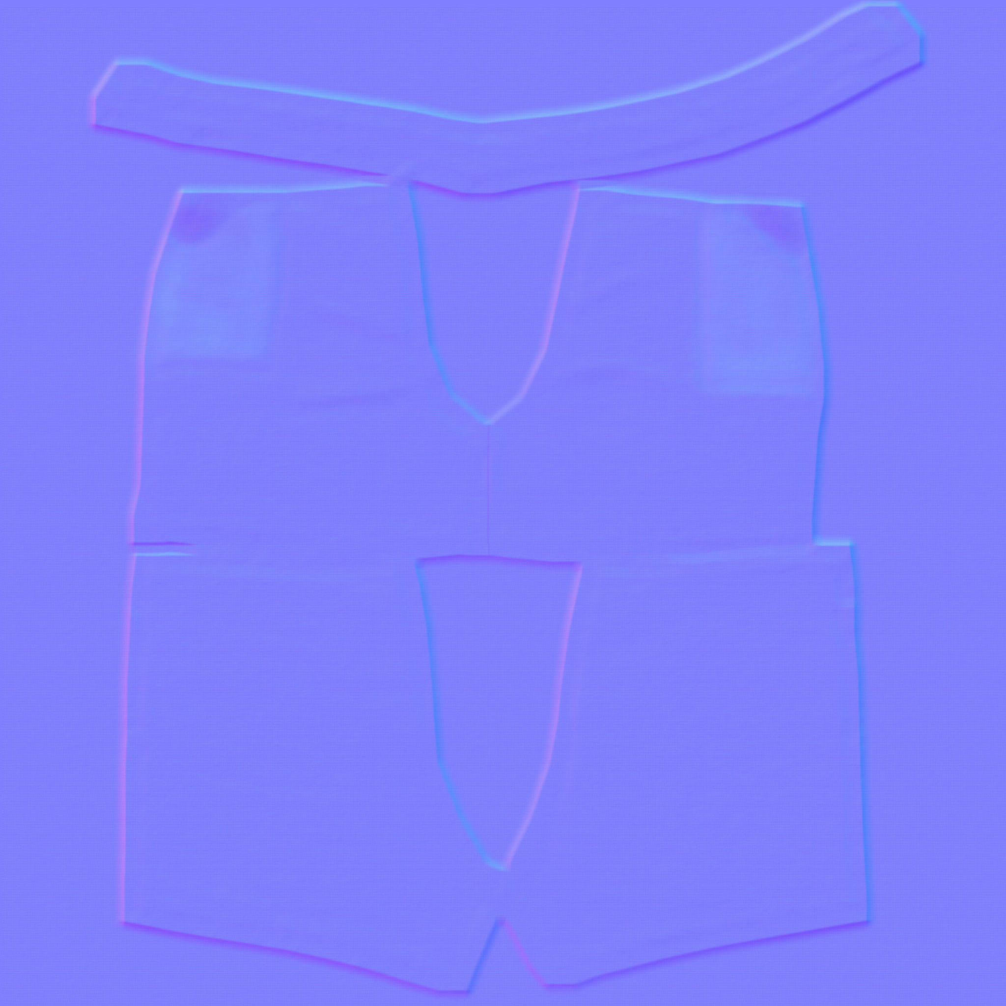 Short Pants Low-poly 3D model_10