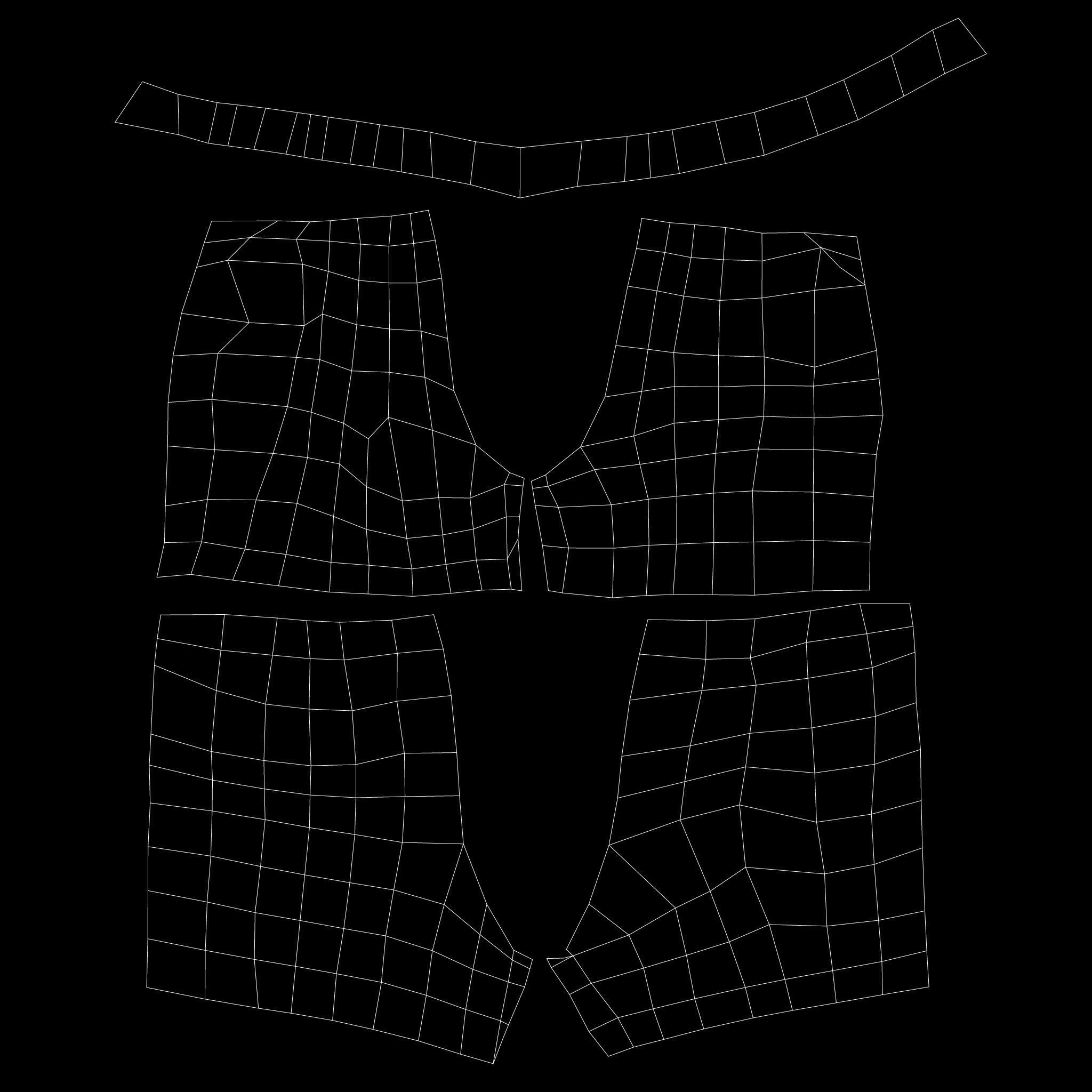 Short Pants Low-poly 3D model_13