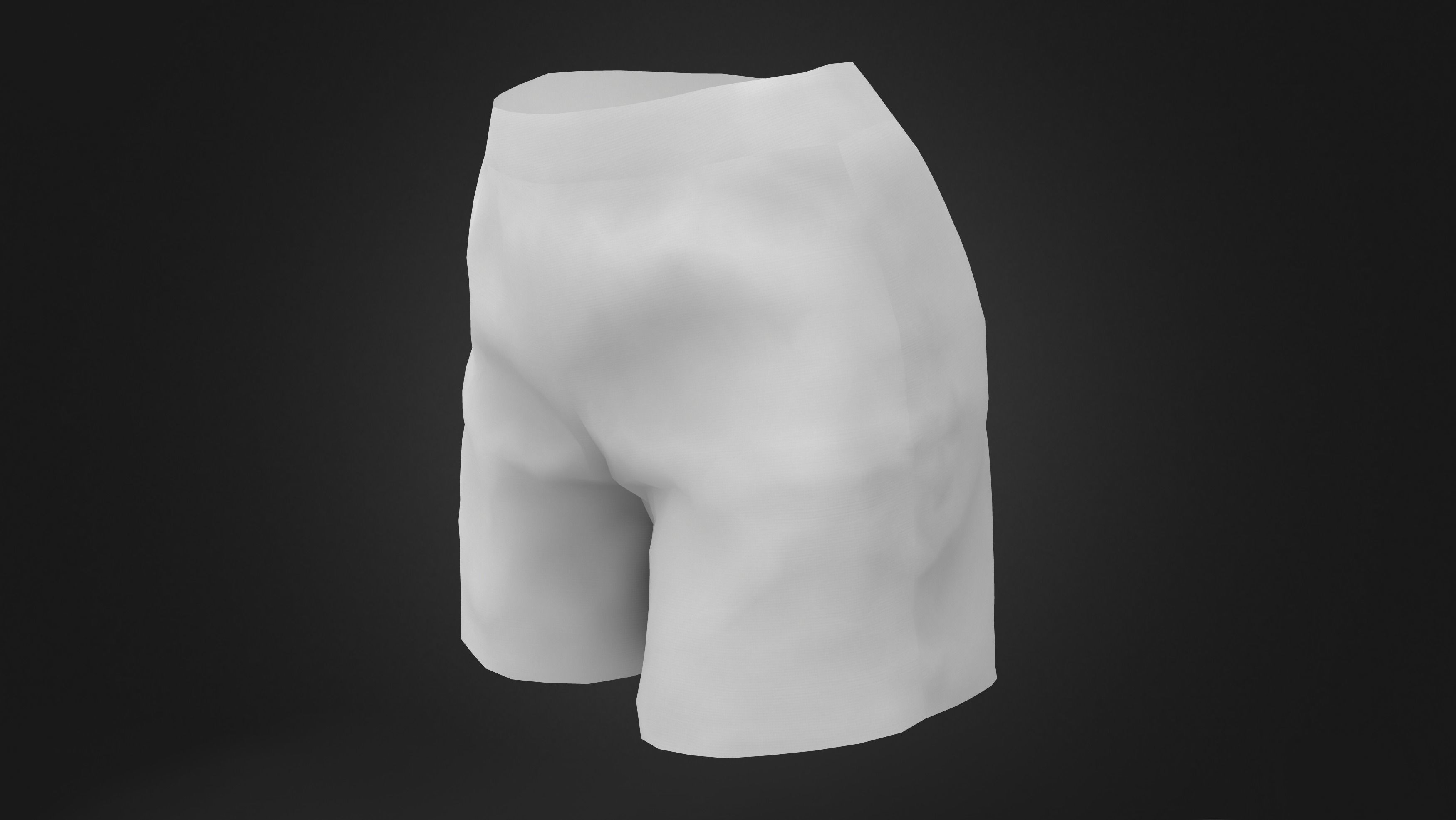 Short Pants Low-poly 3D model_8