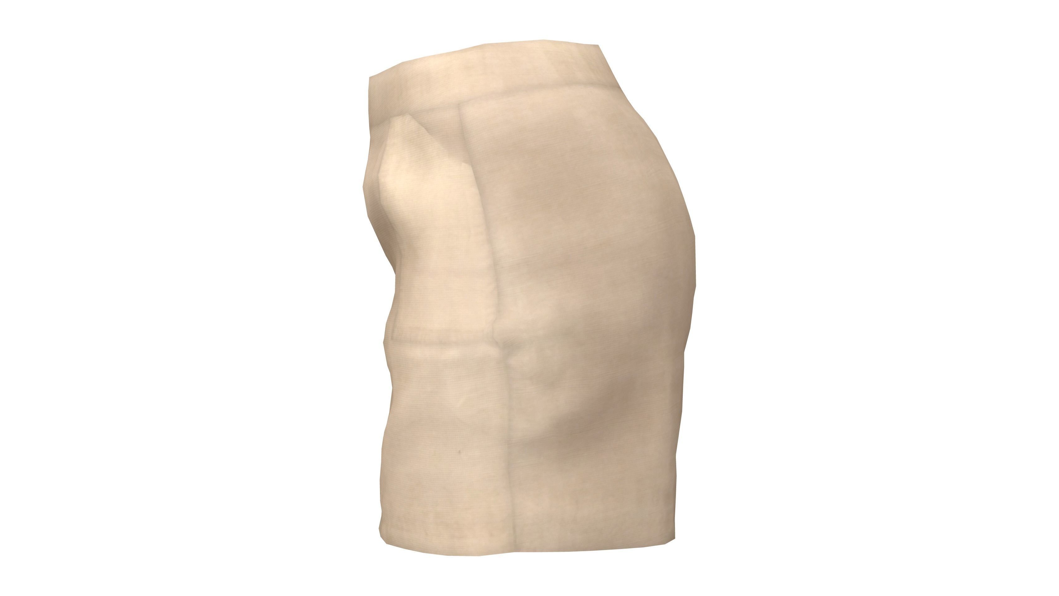 Short Pants Low-poly 3D model_3