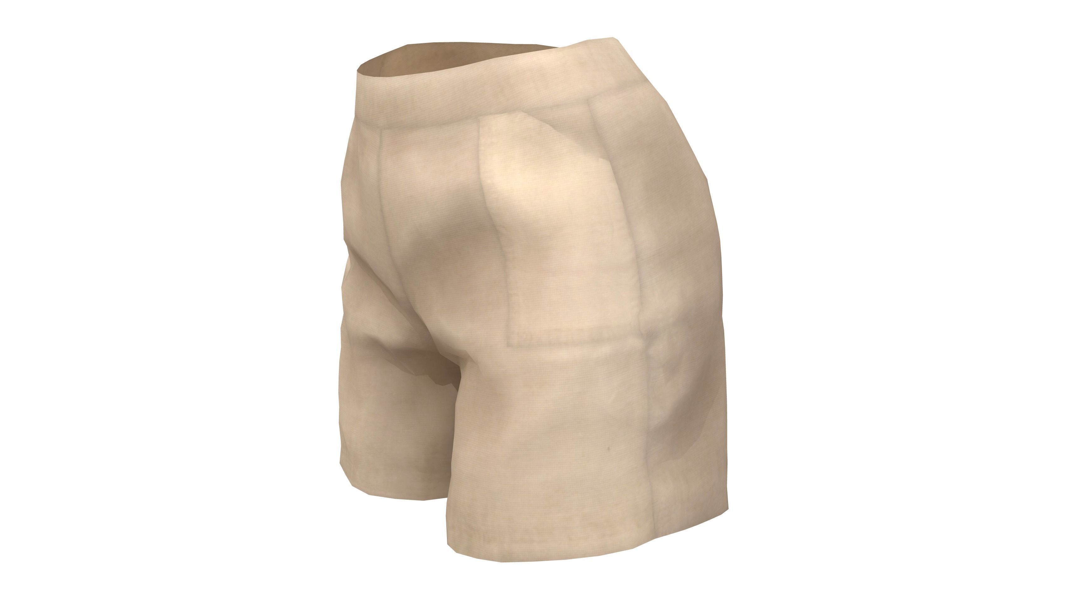 Short Pants Low-poly 3D model_2