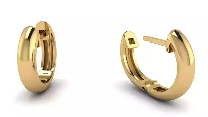 Hoop Earring Round 16 mm diameter 3D print model