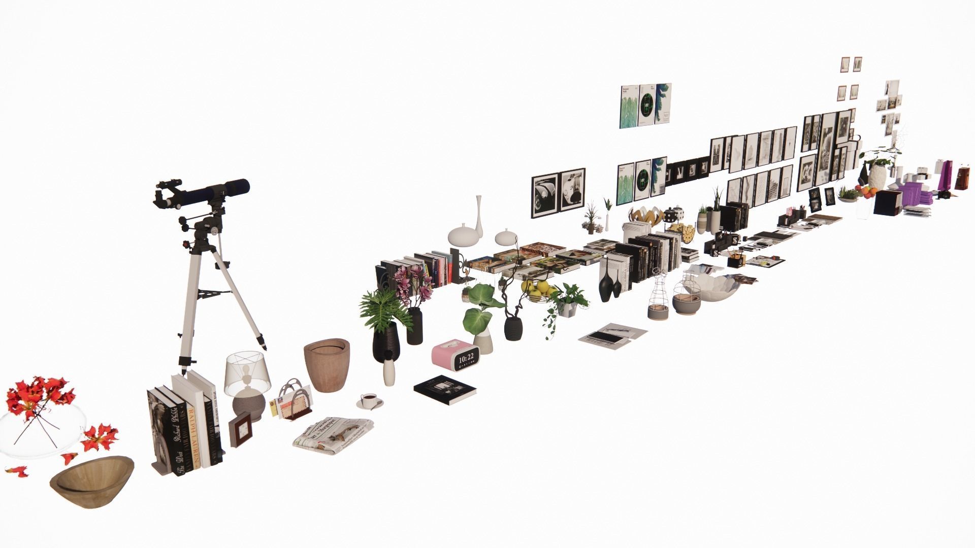 Accessories decoration interior 3d model Part 2 3D model_1