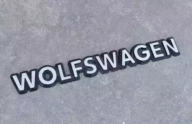 WOLFSWAGEN WOLFSBURG VW MK1 MK2 MK3 3D print model