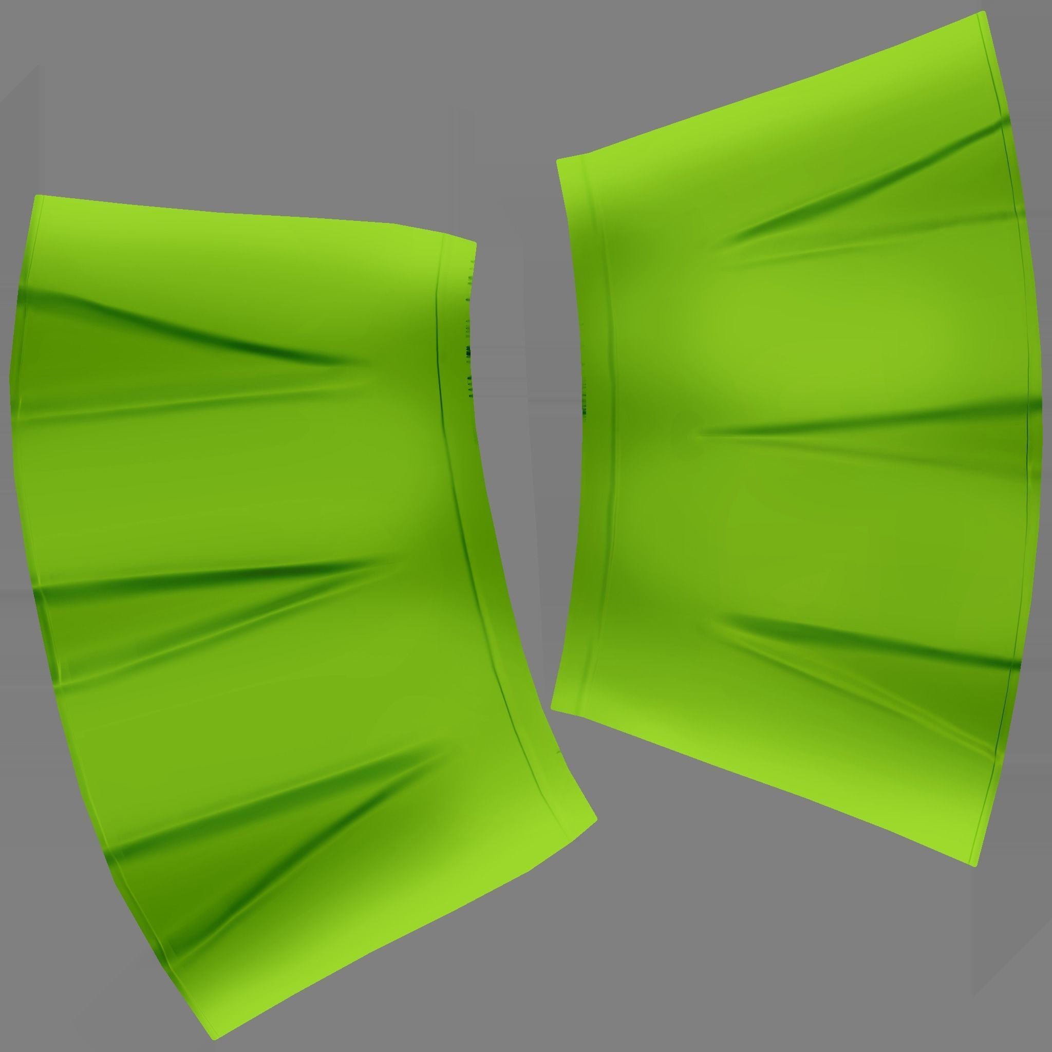 Ladies Pleated Short Skirt Low-poly 3D model_10