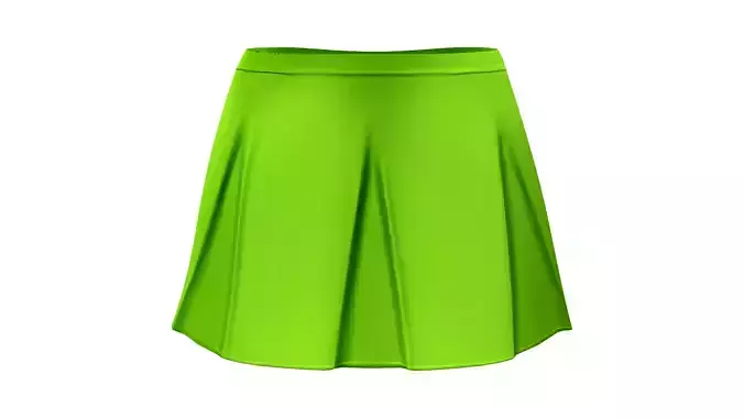 Ladies Pleated Short Skirt Low-poly 3D model