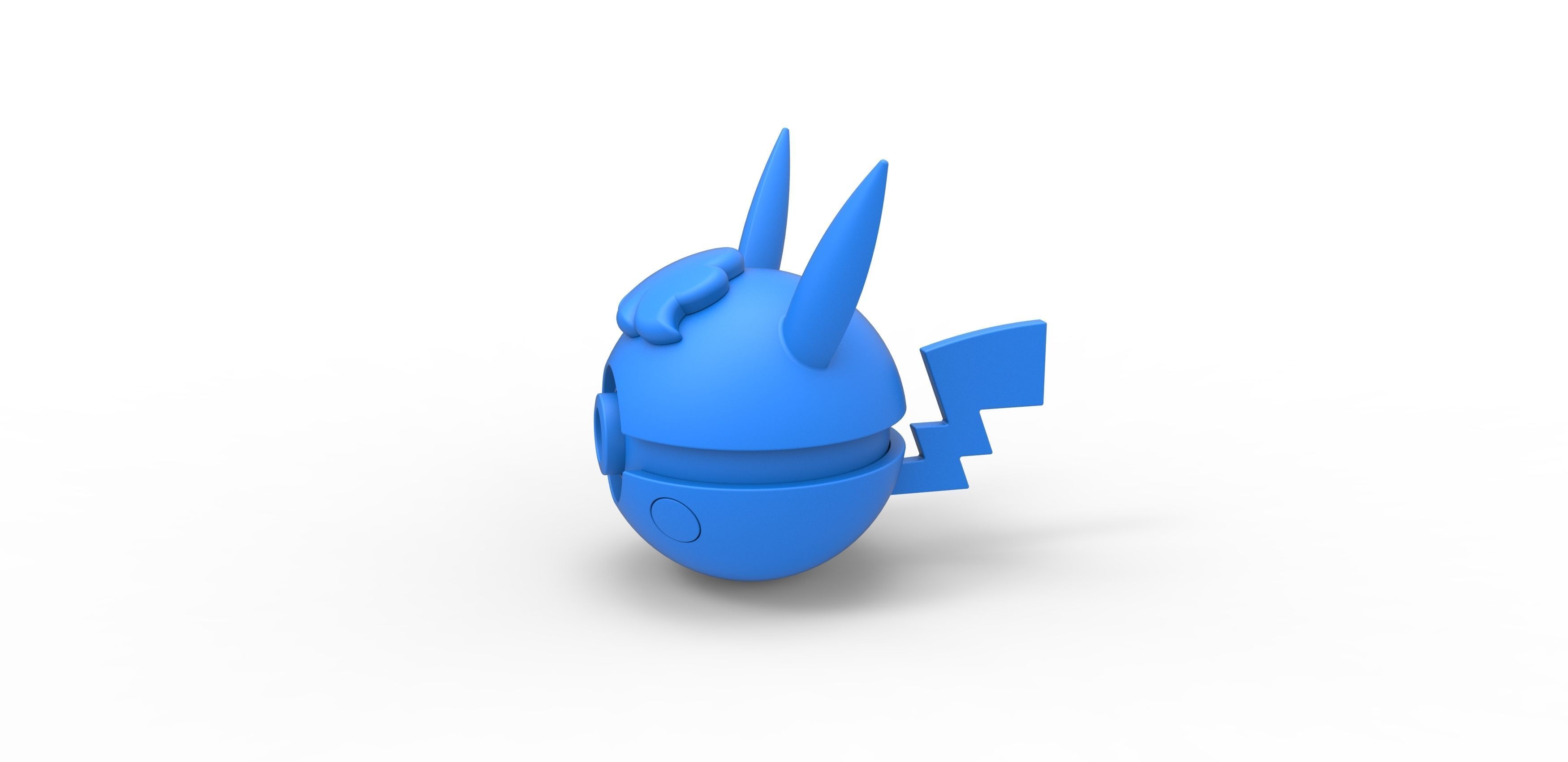  Pikachu Curly orb 3D print model_13