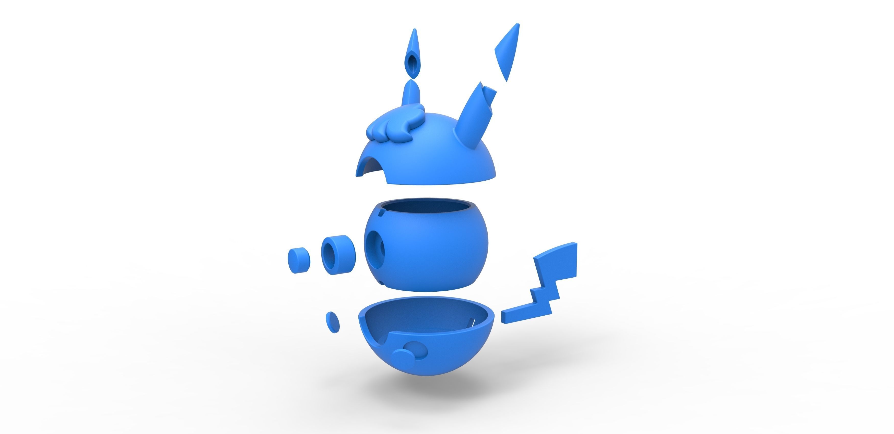  Pikachu Curly orb 3D print model_16