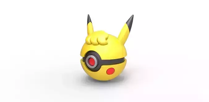  Pikachu Curly orb 3D print model
