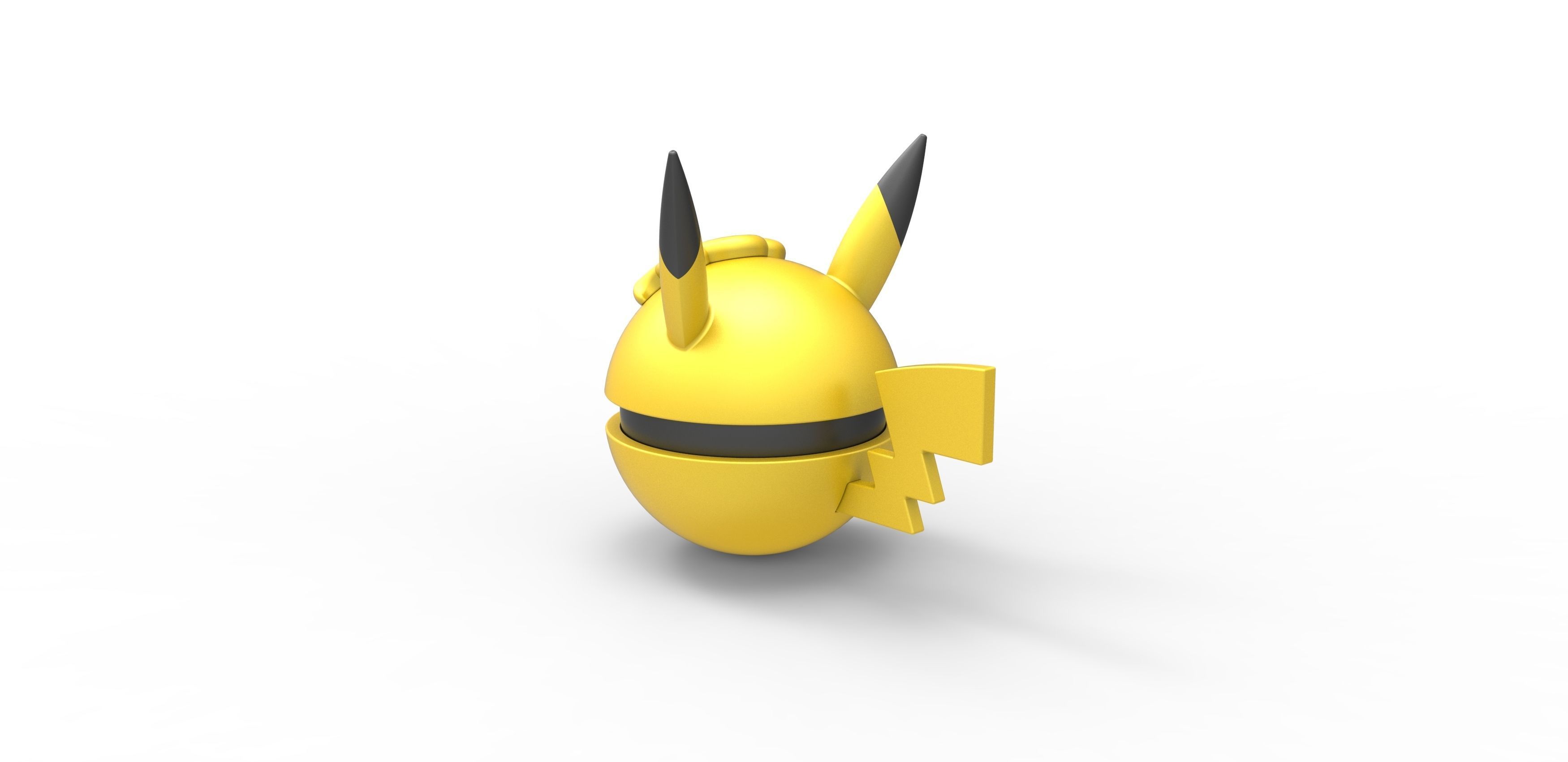  Pikachu Curly orb 3D print model_7
