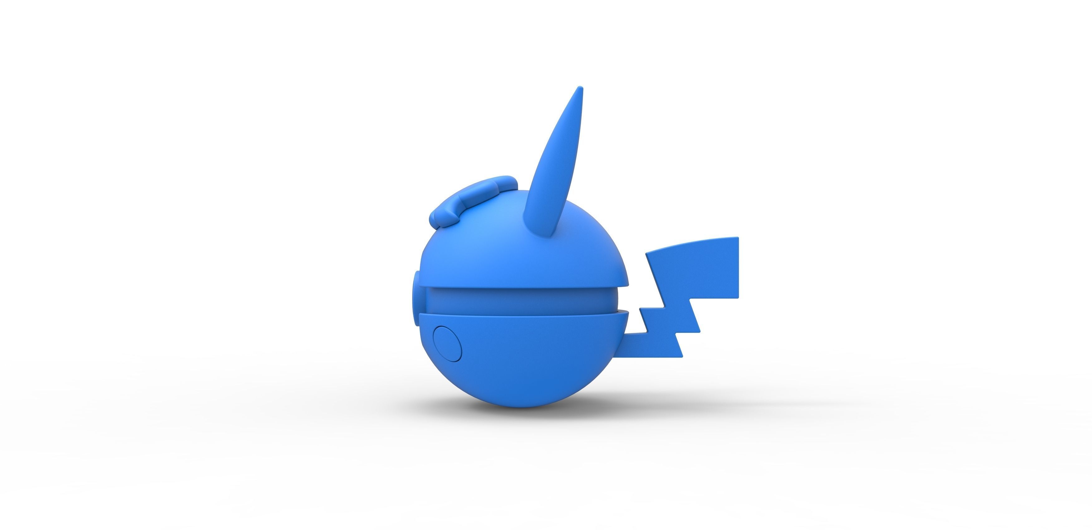  Pikachu Curly orb 3D print model_14