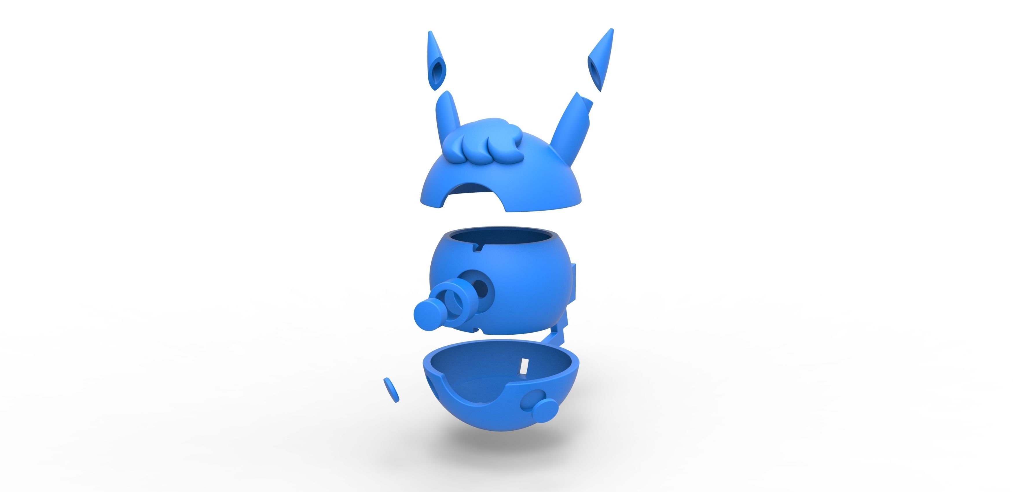  Pikachu Curly orb 3D print model_18