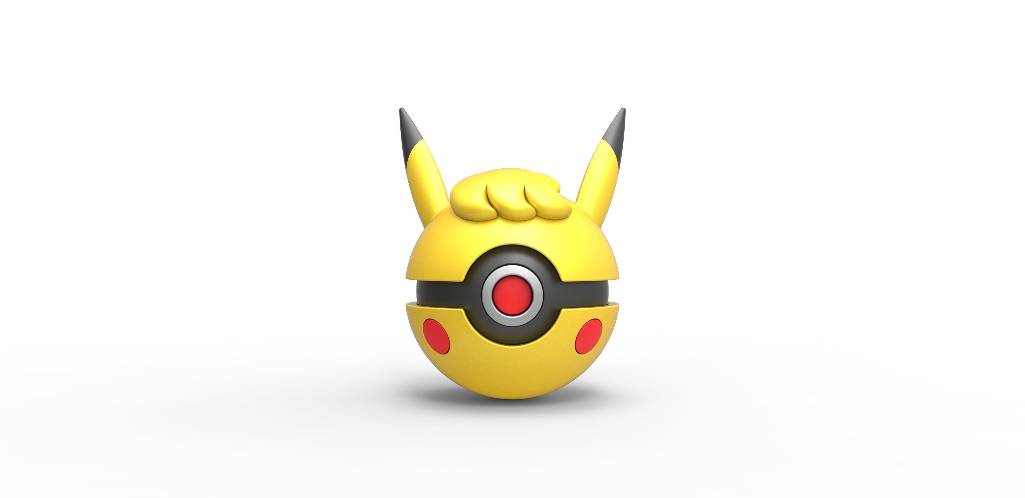  Pikachu Curly orb 3D print model_2
