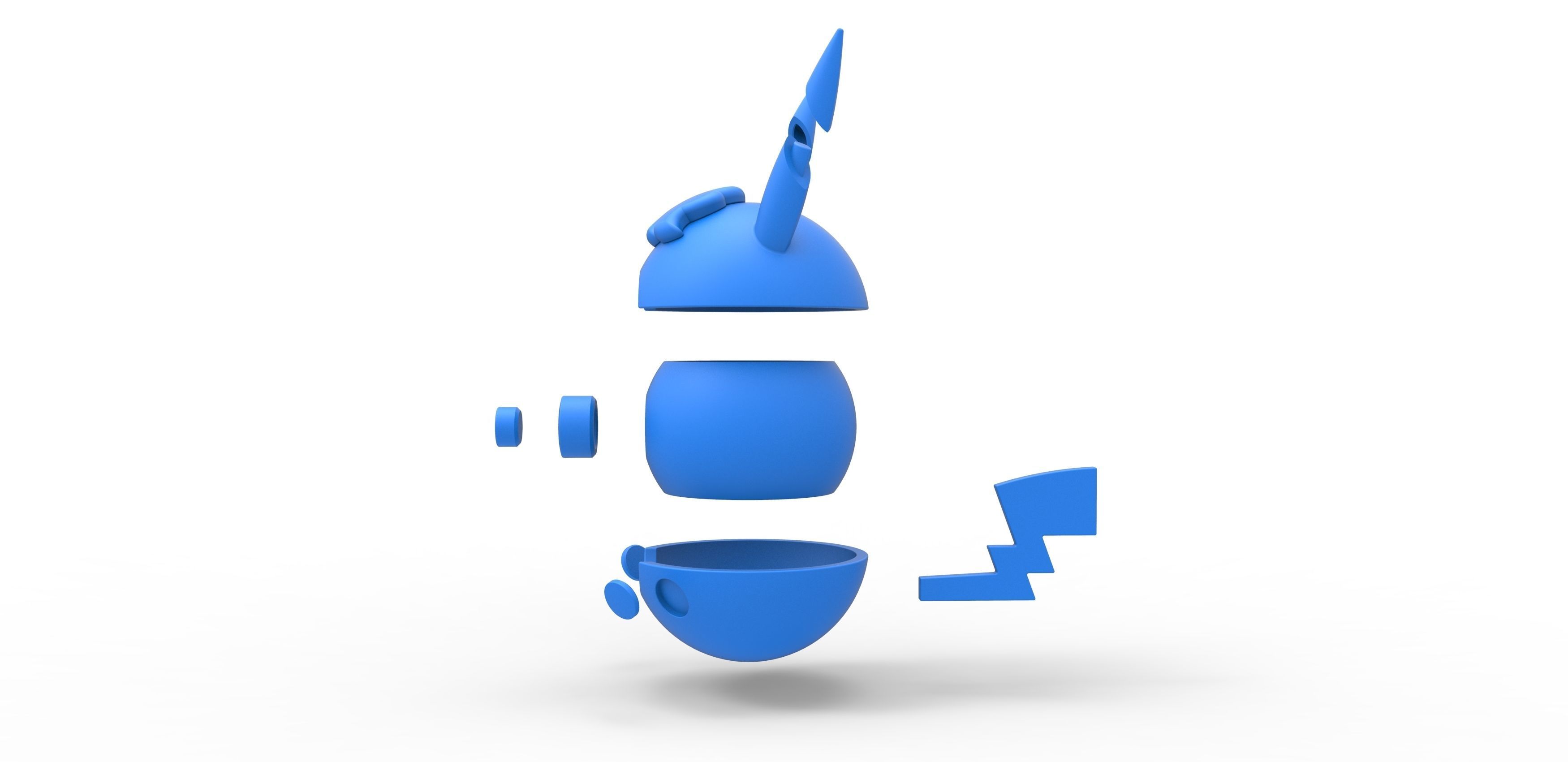  Pikachu Curly orb 3D print model_19