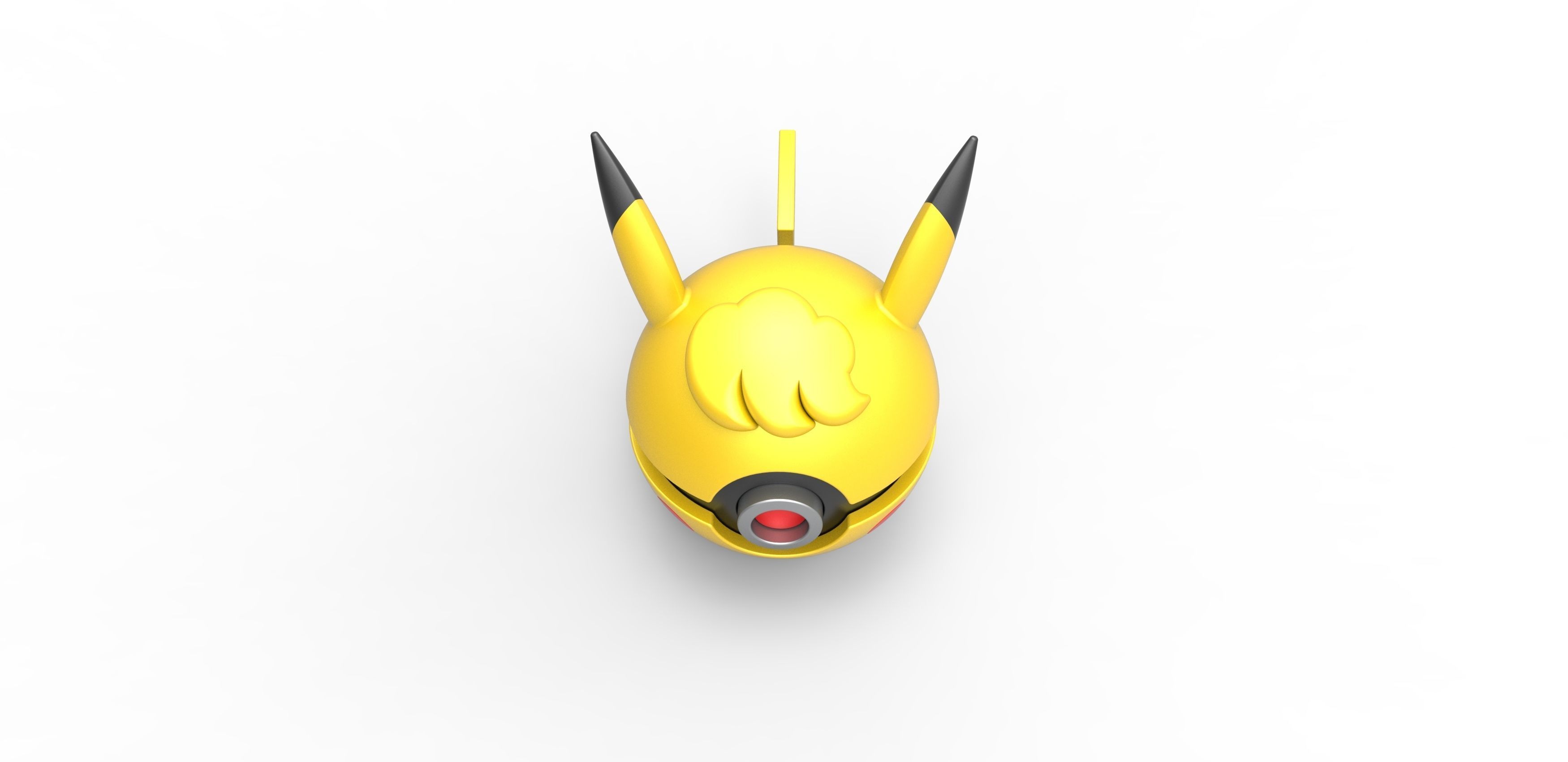  Pikachu Curly orb 3D print model_3