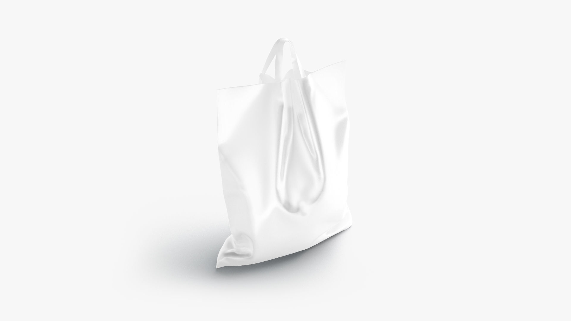 Loop handle plastic bag stand Low-poly 3D model_1