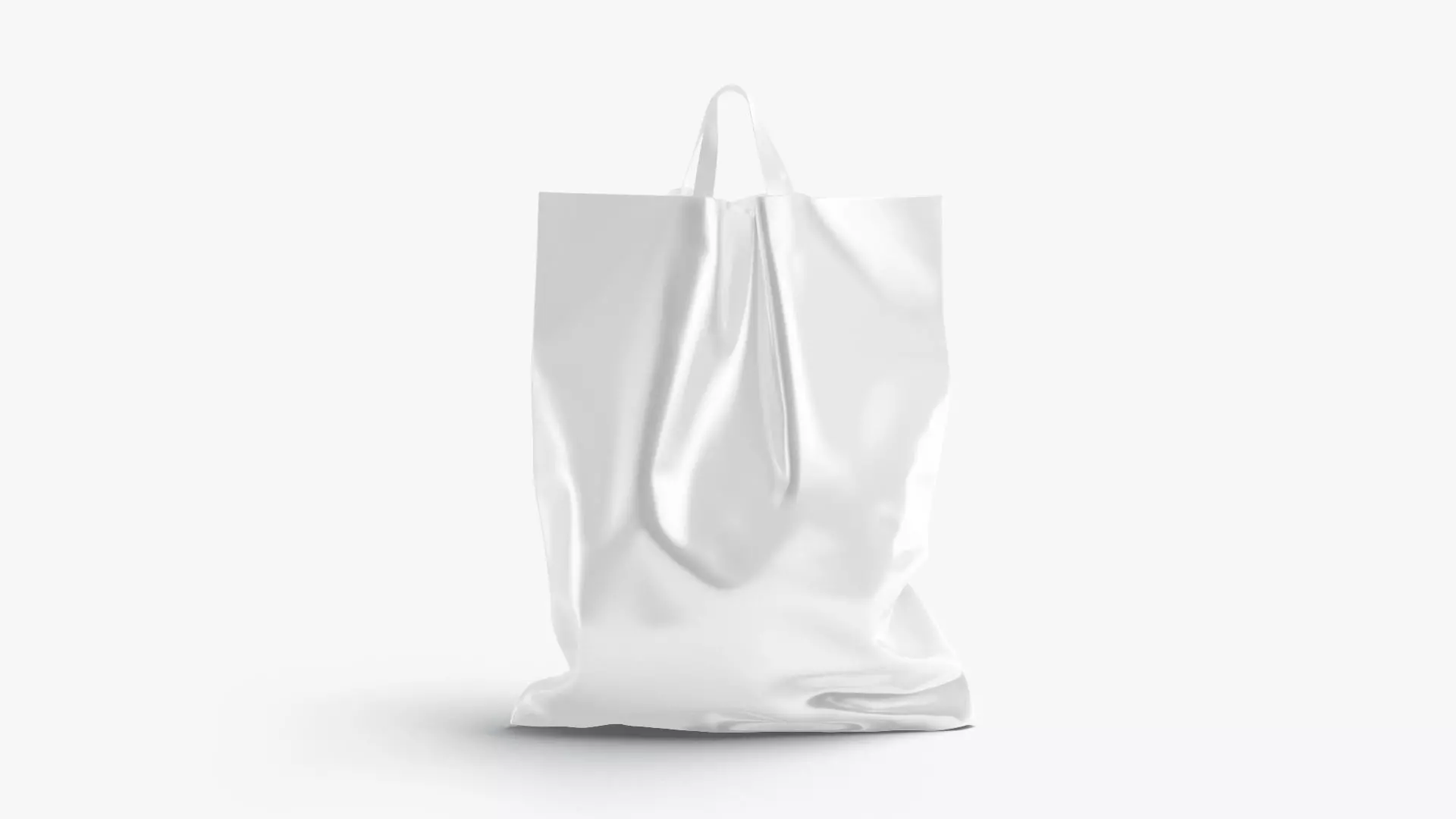 Loop handle plastic bag stand Low-poly 3D model_0