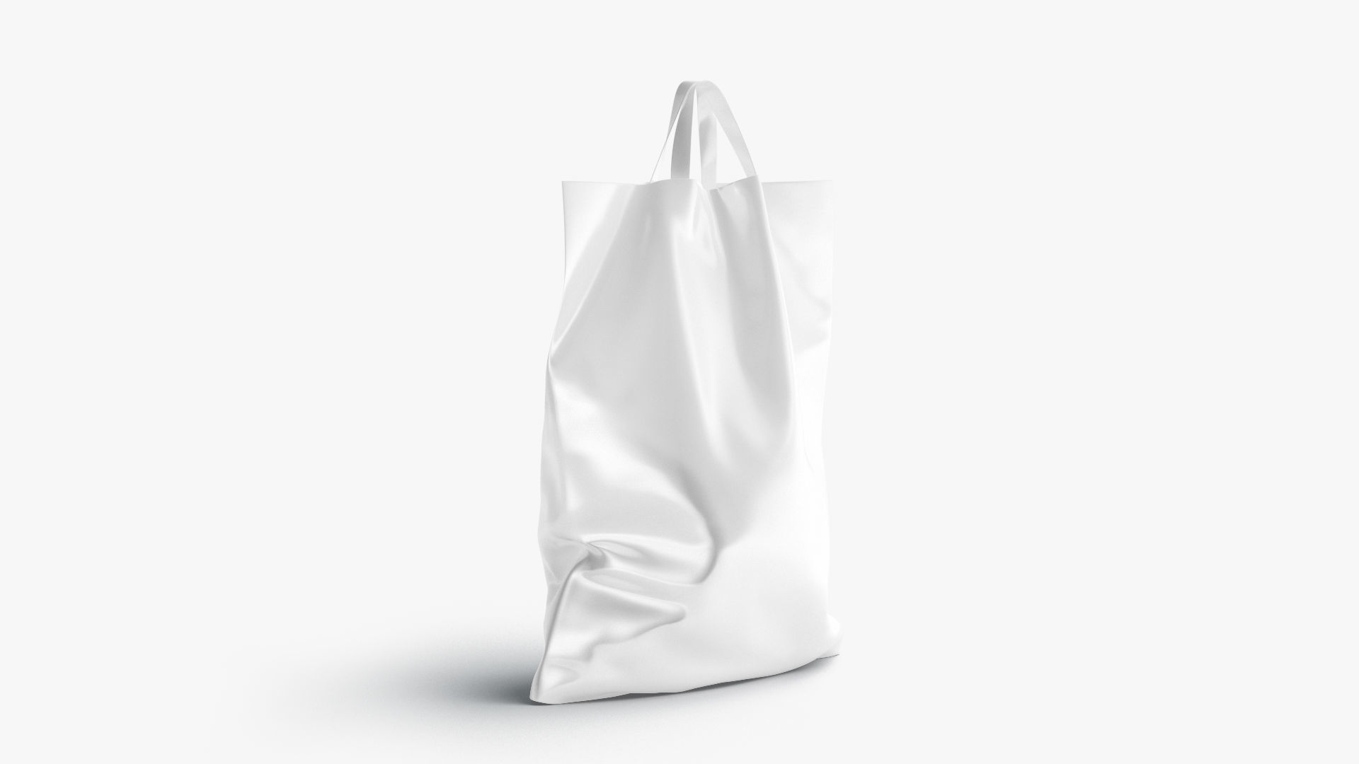 Loop handle plastic bag stand Low-poly 3D model_3