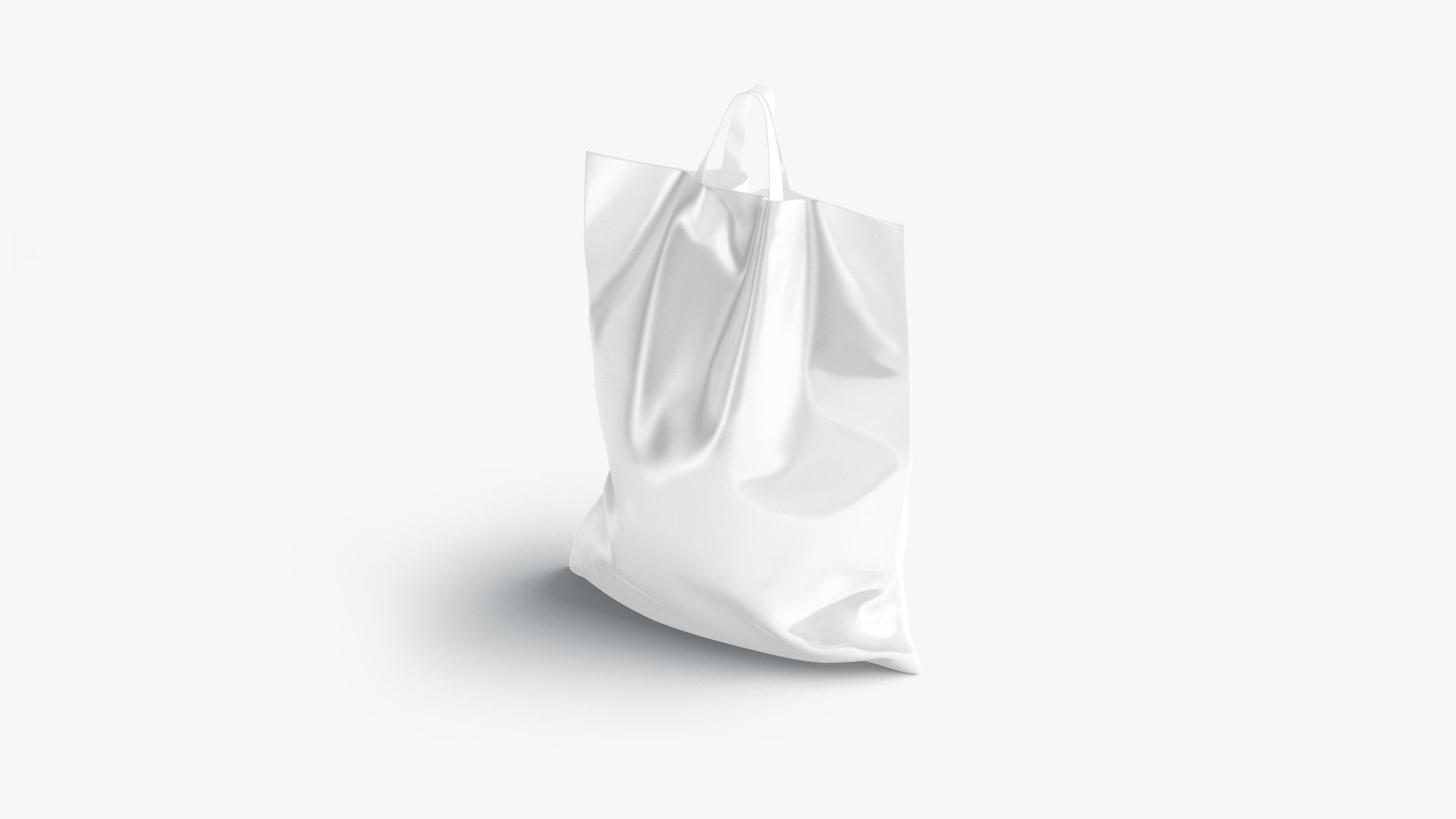 Loop handle plastic bag stand Low-poly 3D model_4