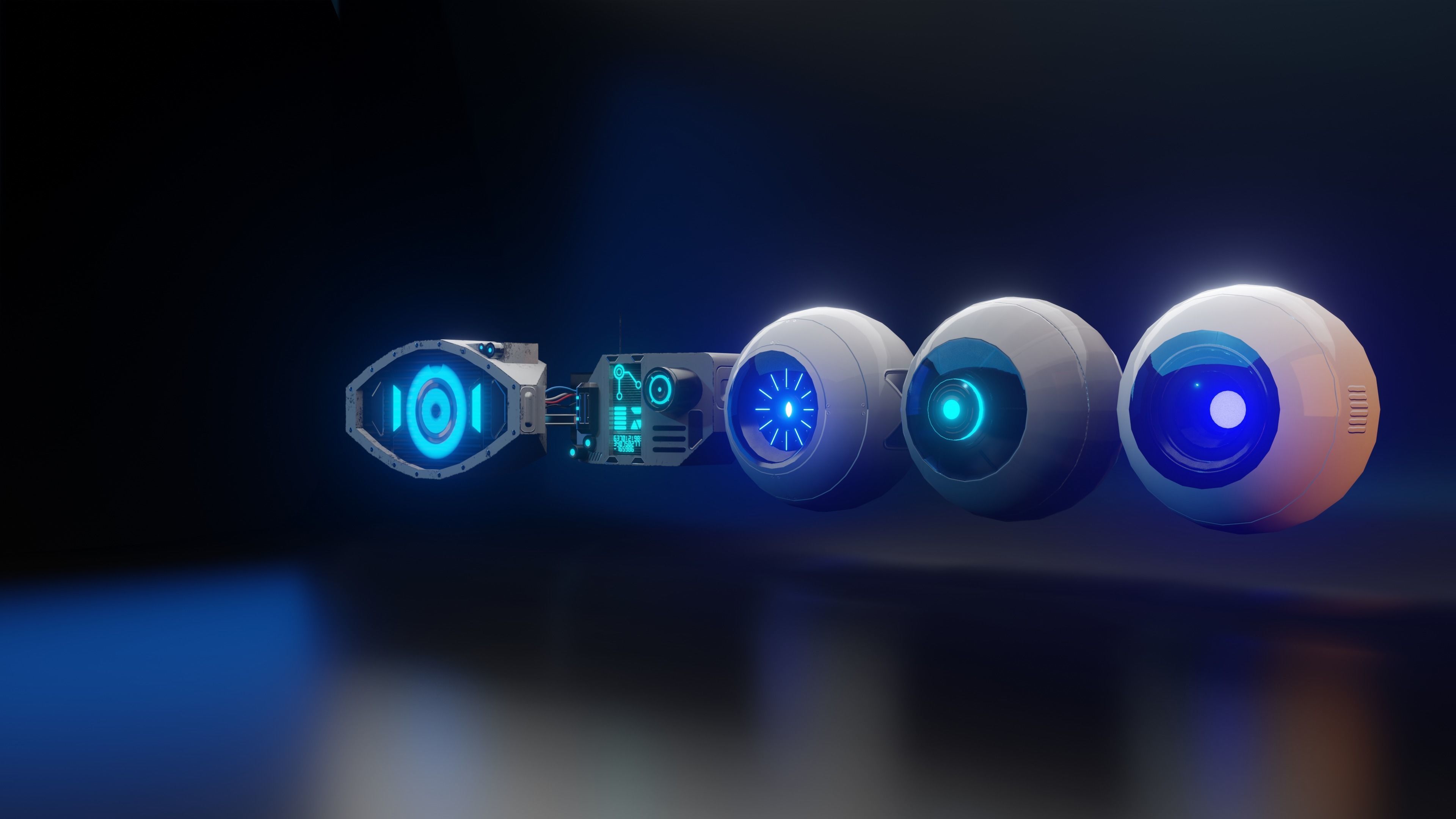 Prosthetic eyes pack 2 Low-poly 3D model_4