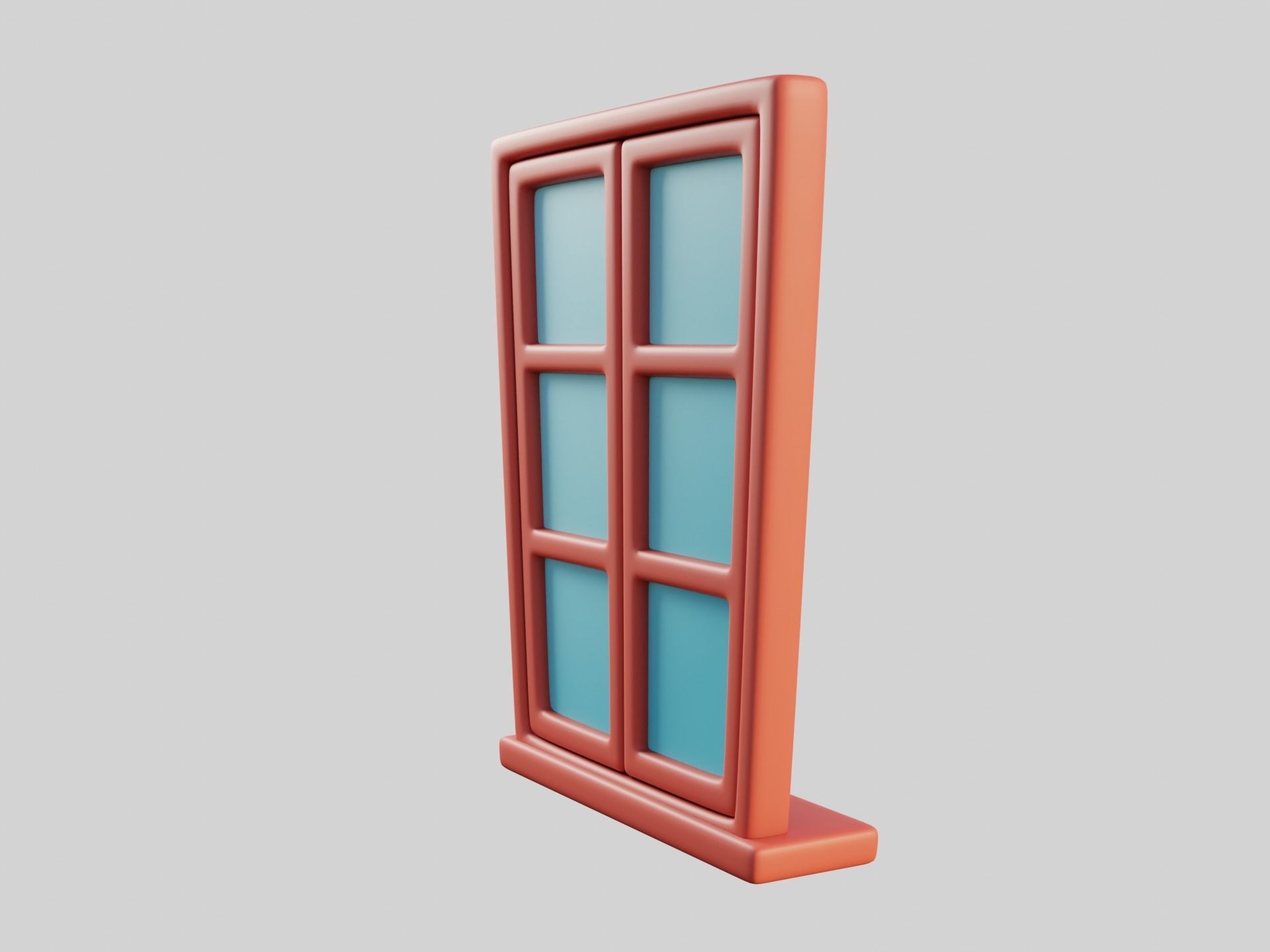 Cartoon Window 8b 3D model_3