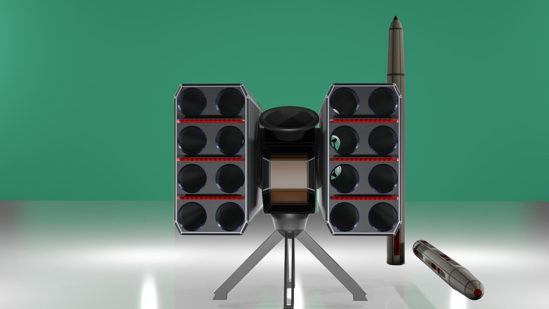 Launchers Anti-aircraft installation Missile complex 3D Model Collection_89