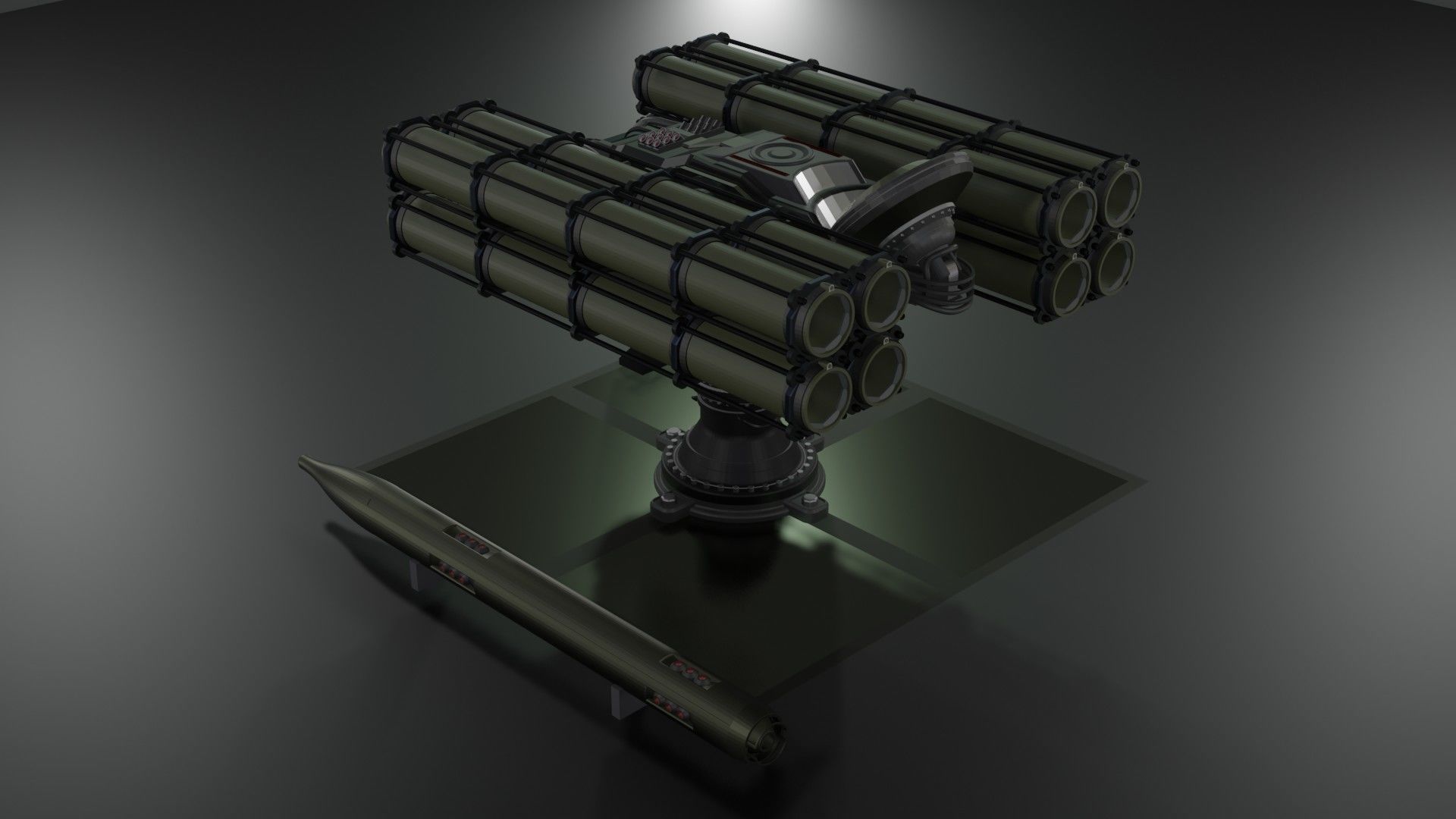 Launchers Anti-aircraft installation Missile complex 3D Model Collection_11