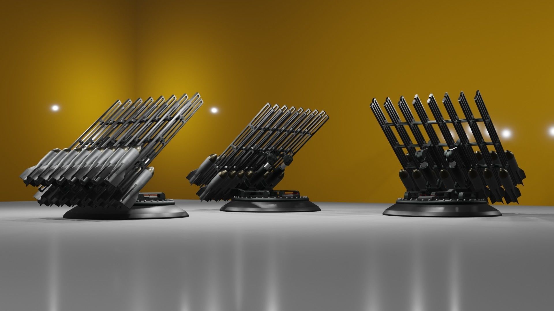 Launchers Anti-aircraft installation Missile complex 3D Model Collection_46