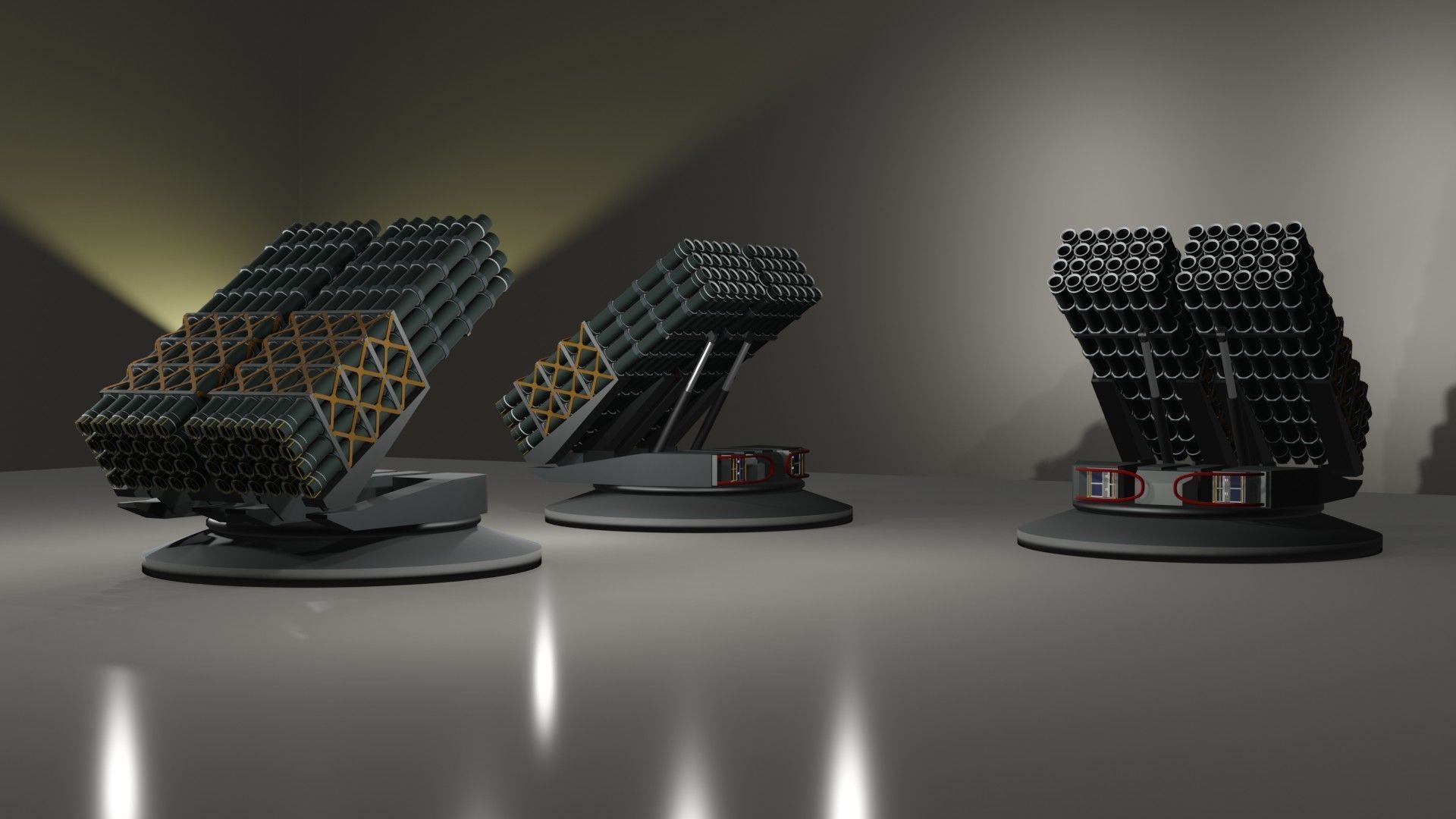 Launchers Anti-aircraft installation Missile complex 3D Model Collection_26