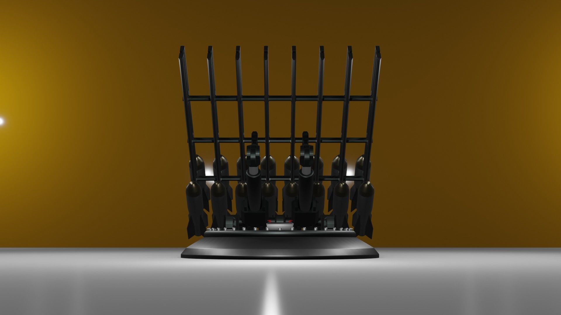 Launchers Anti-aircraft installation Missile complex 3D Model Collection_51