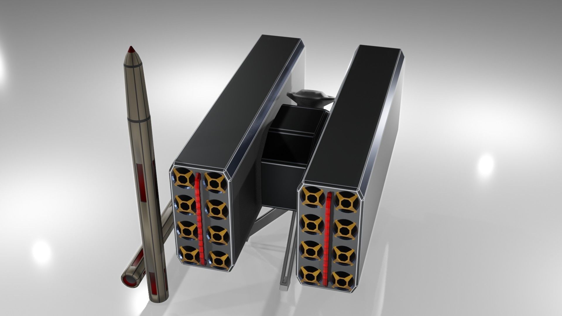 Launchers Anti-aircraft installation Missile complex 3D Model Collection_87